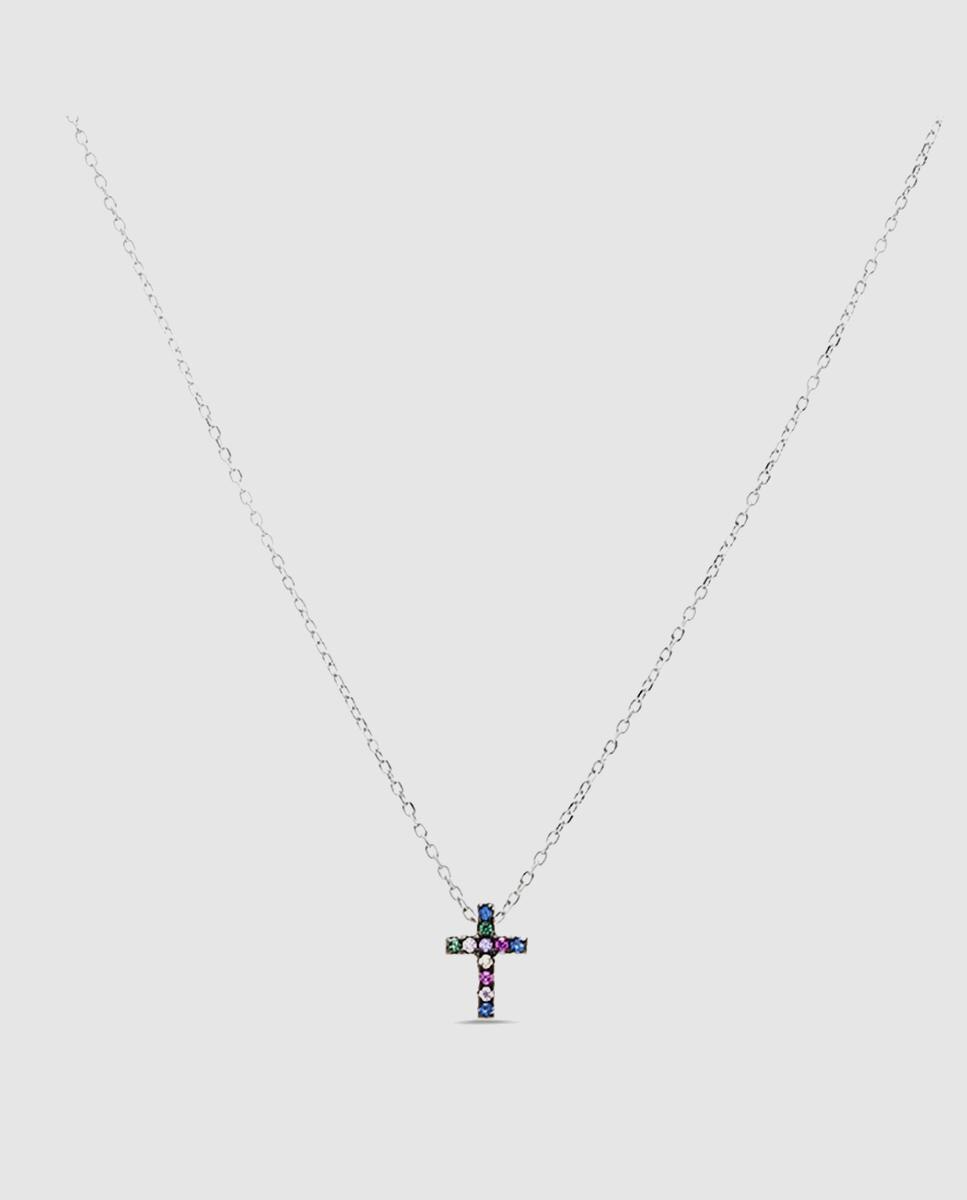 Colar Special Edition de Prata de Lei 925 com Acabamento em Ródio e Zirconita Multicolor Prata-3