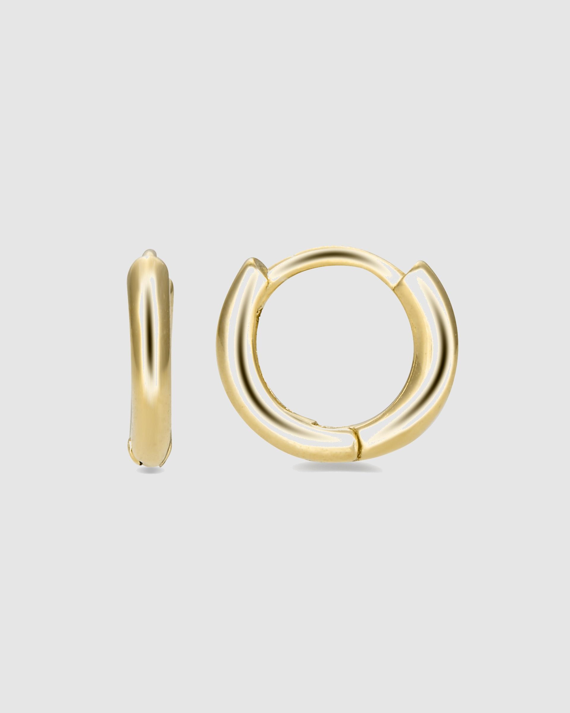 Brincos de Argola Essential de Prata de Lei 925 com Acabamento em Ouro de 18 Quilates Ouro-1