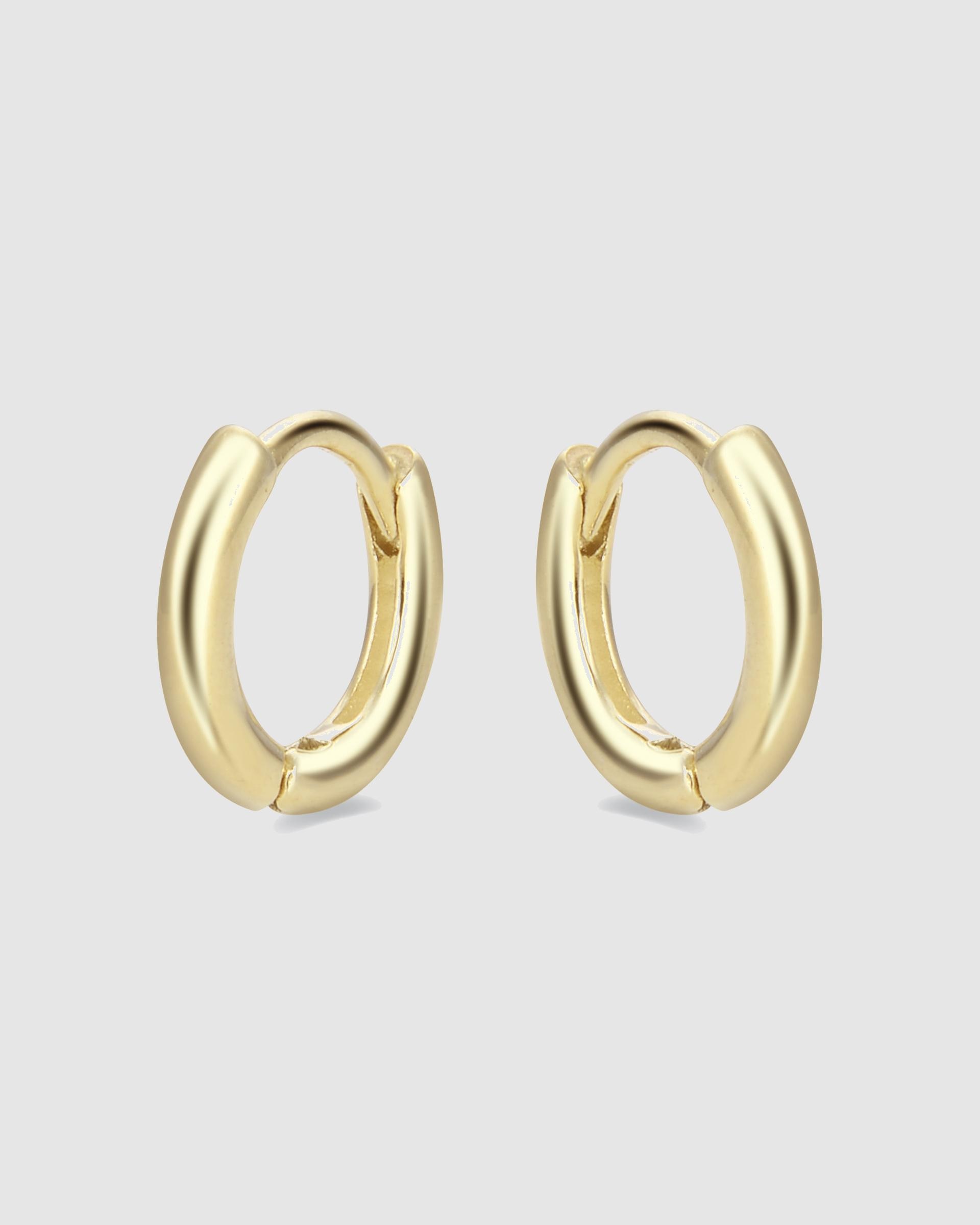 Brincos de Argola Essential de Prata de Lei 925 com Acabamento em Ouro de 18 Quilates Ouro-3