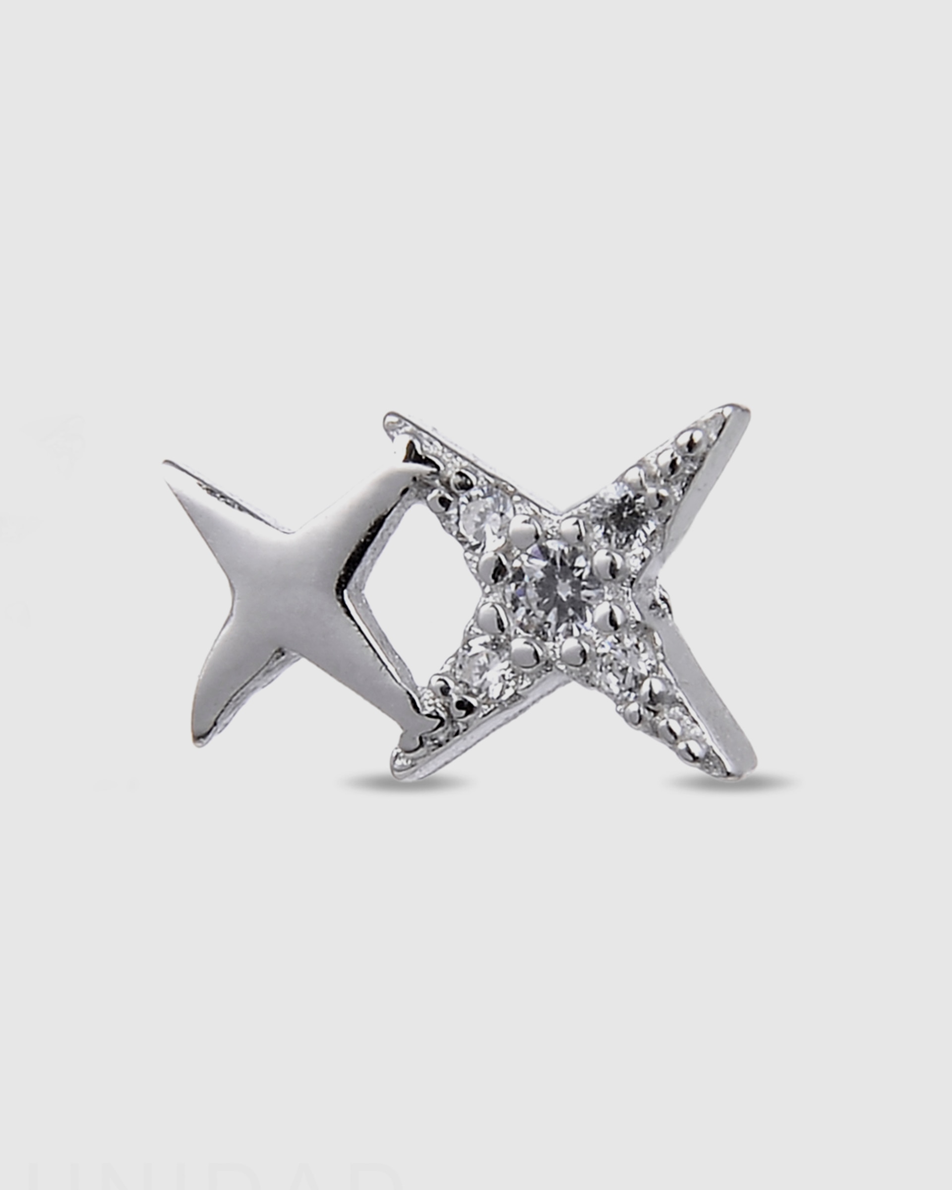 Piercing Personalizável de Prata de Lei 925 com Acabamento em Ródio e Zirconita Brilhante Prata-3