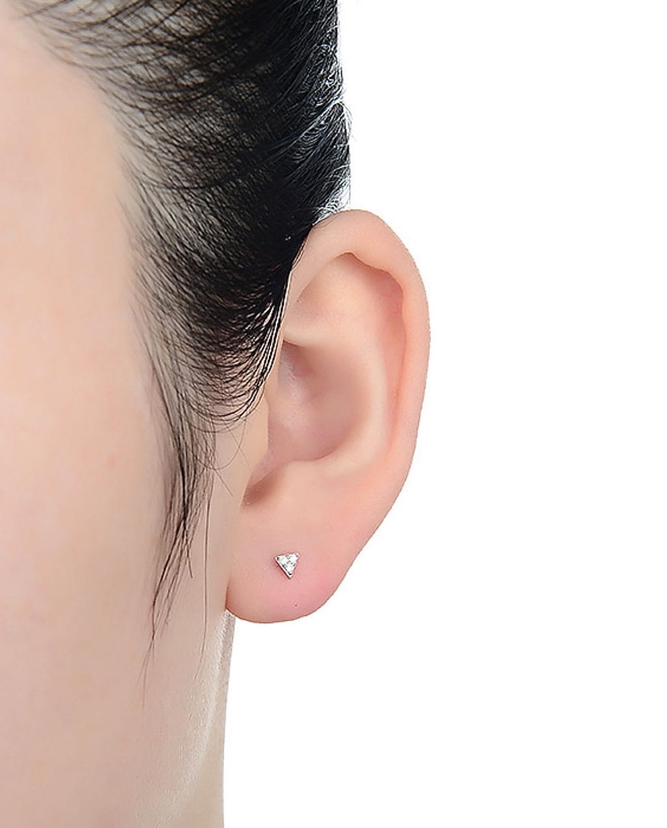 Piercing Personalizável de Prata de Lei 925 com Acabamento em Ródio e Zirconita Brilhante Prata brilhante / Transparente-2