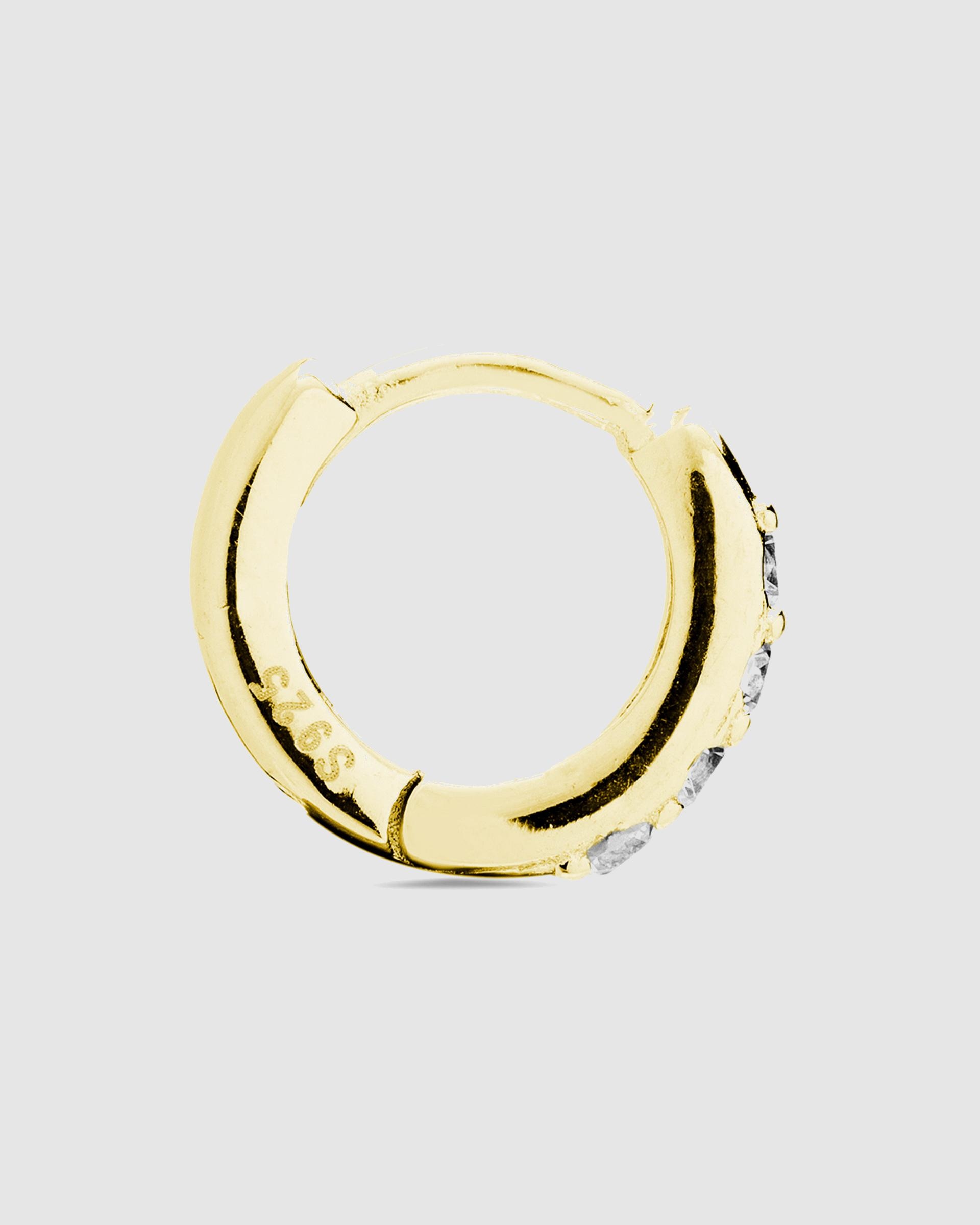 Piercing Personalizável de Prata de Lei 925 com Acabamento em Ouro de 18 Quilates e Zirconita Brilhante Ouro-3