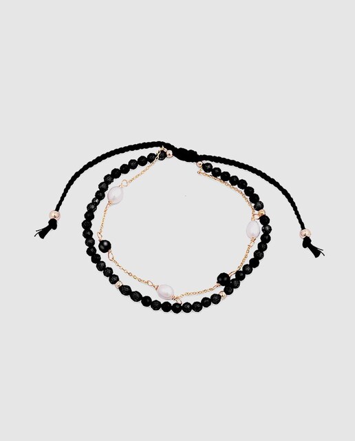 Imagem 0 de Pulseira Africa Moda Acabada em Ouro Amarelo de 18k com Quartzo Hidrotermal Onix