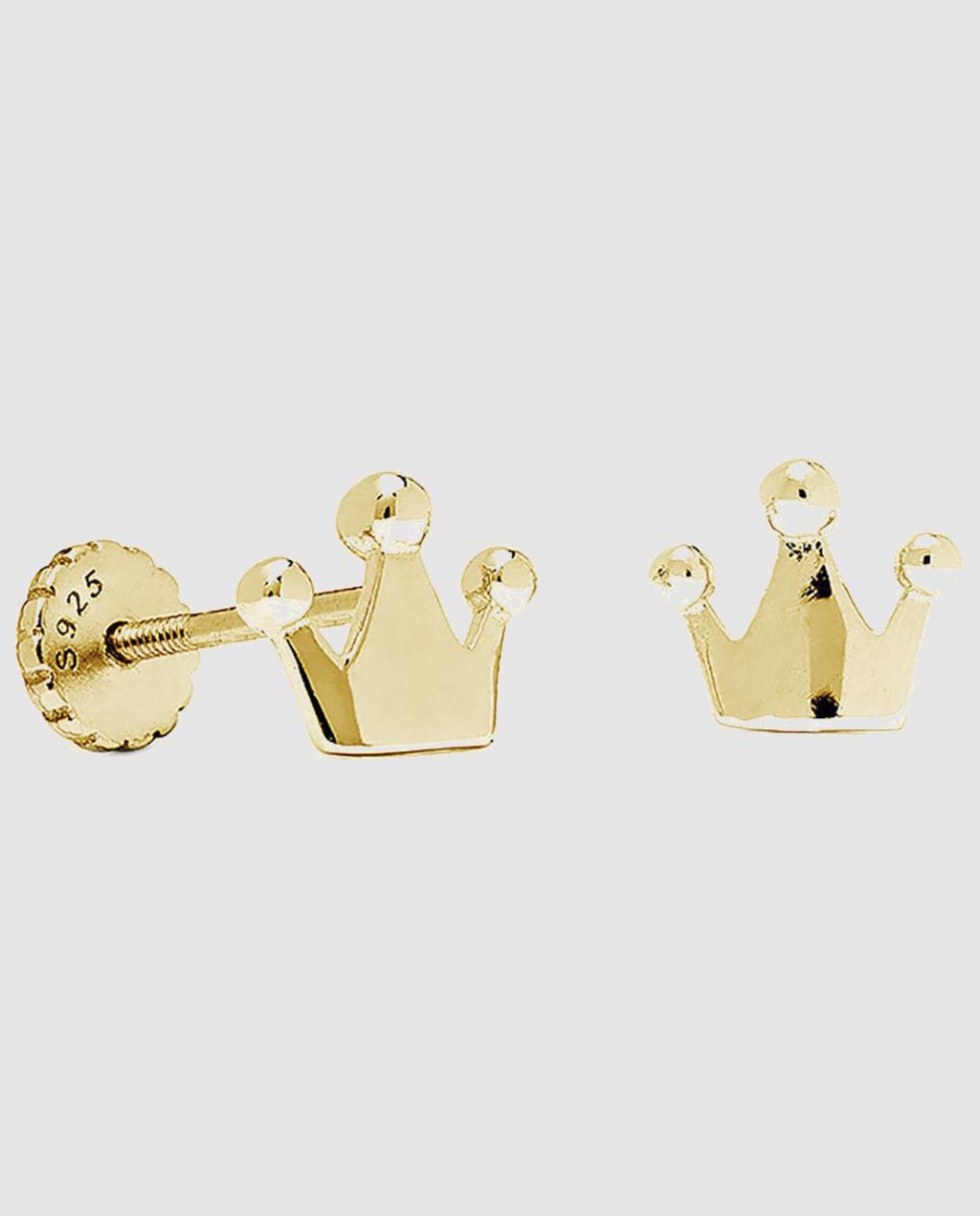 Brincos Kids And Baby de Prata de Lei 925 com Acabamento em Ouro de 18 Quilates Amarelo-1