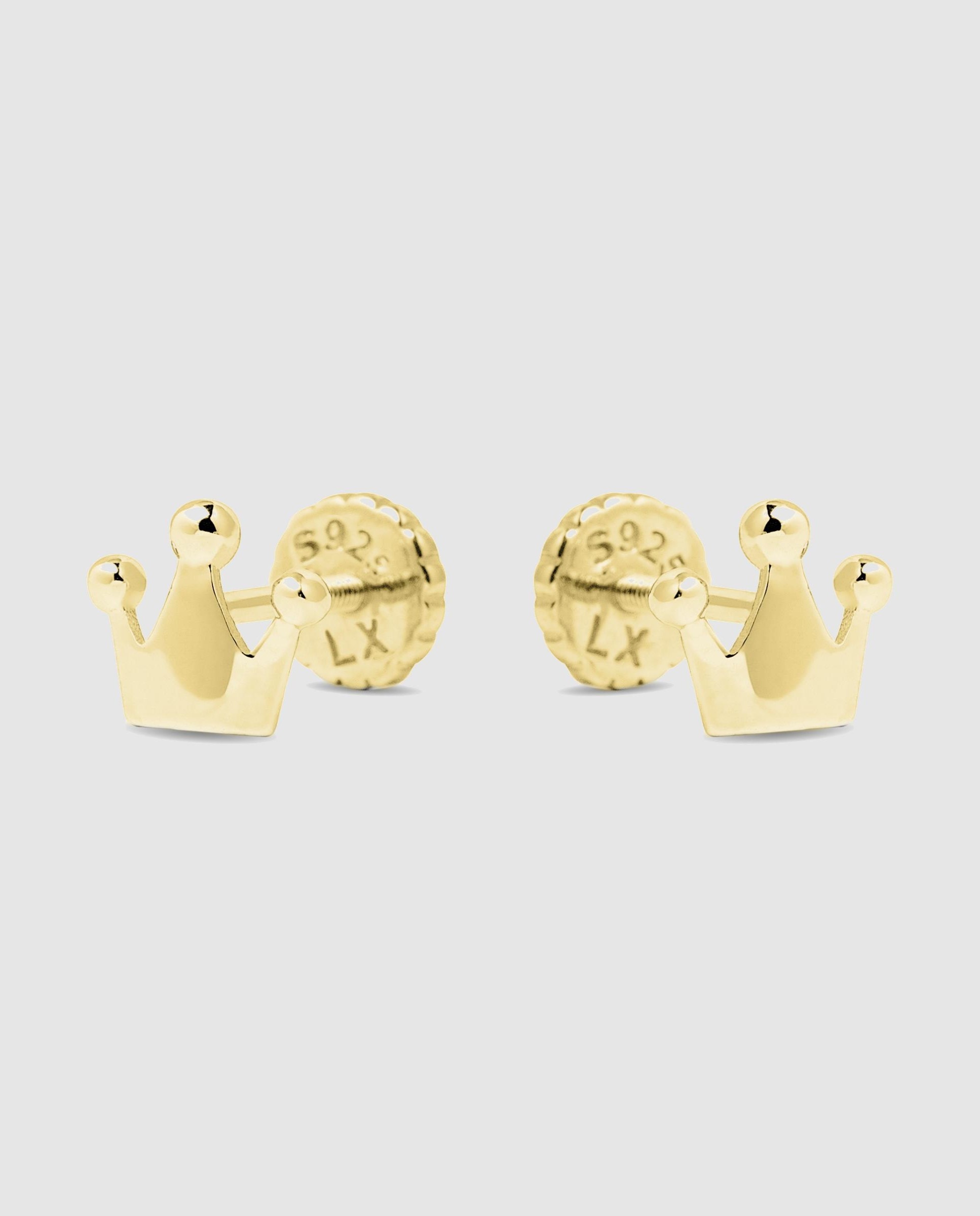 Brincos Kids And Baby de Prata de Lei 925 com Acabamento em Ouro de 18 Quilates Amarelo-3