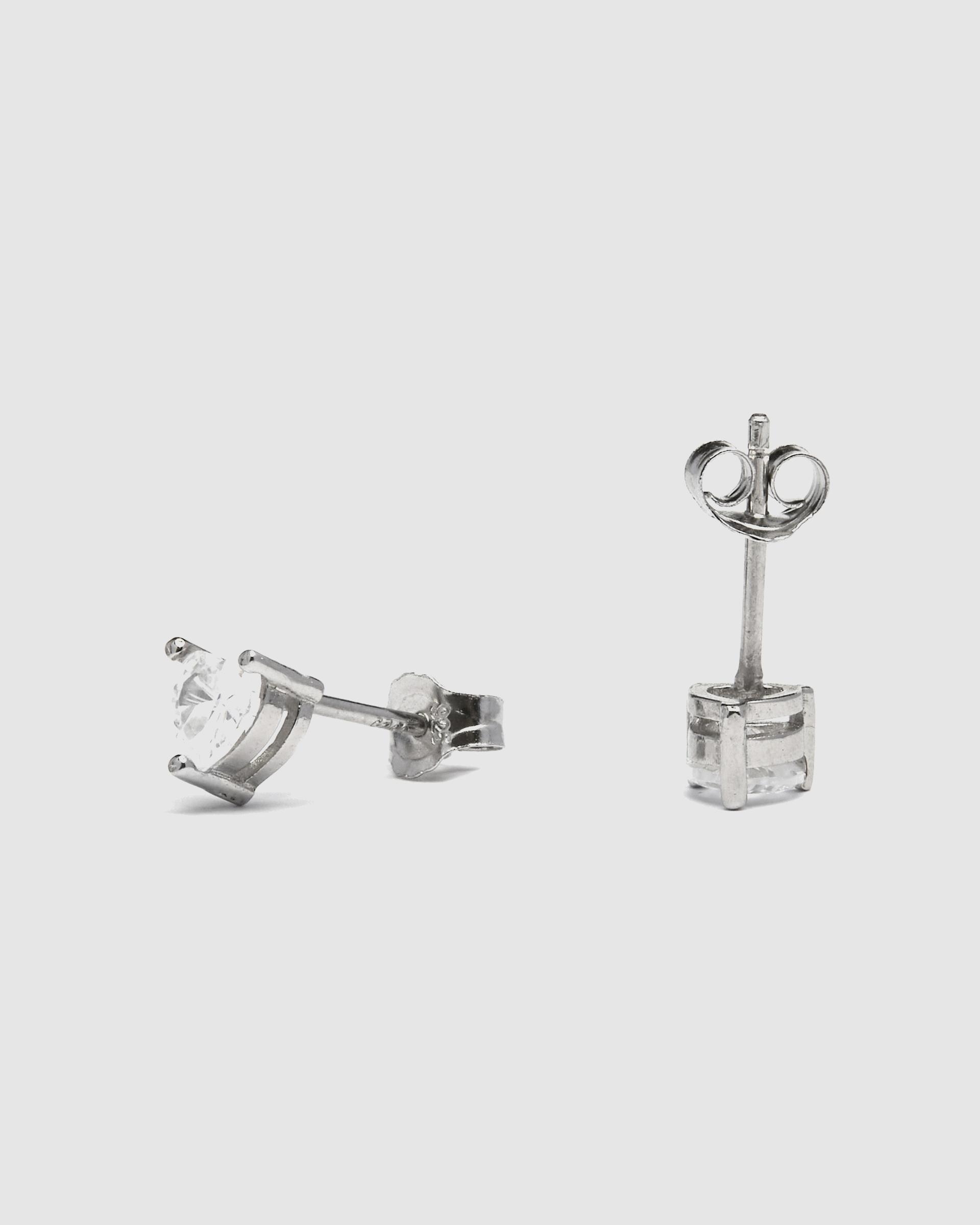 Brincos Momentos para Brilhar de Prata de Lei 925 com Acabamentos em Ródio e Zirconita Brilhante Prata brilhante / Transparente-5