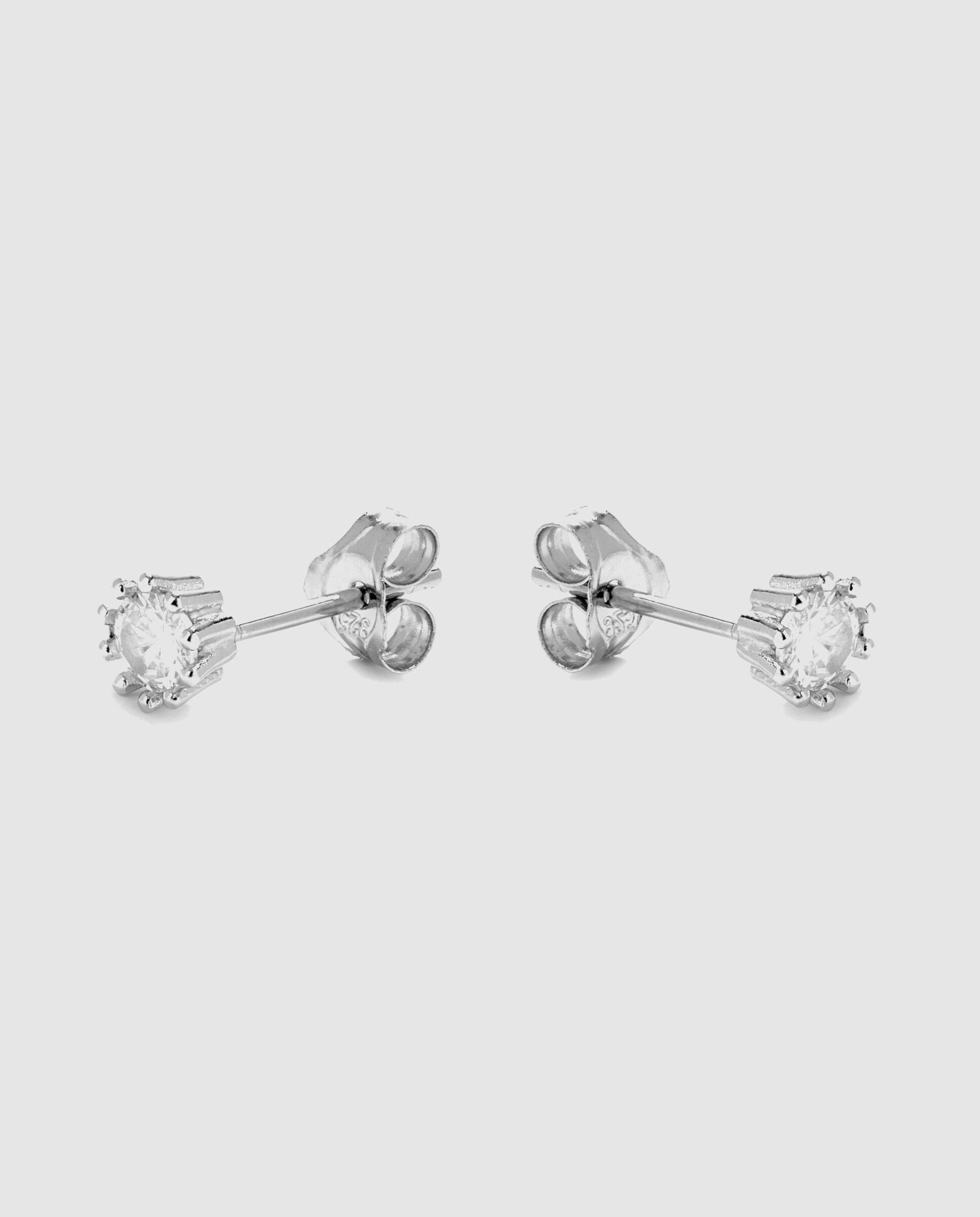 Brincos Momentos para Brilhar de Prata de Lei 925 com Acabamentos em Ródio e Zirconita Brilhante Branco-3