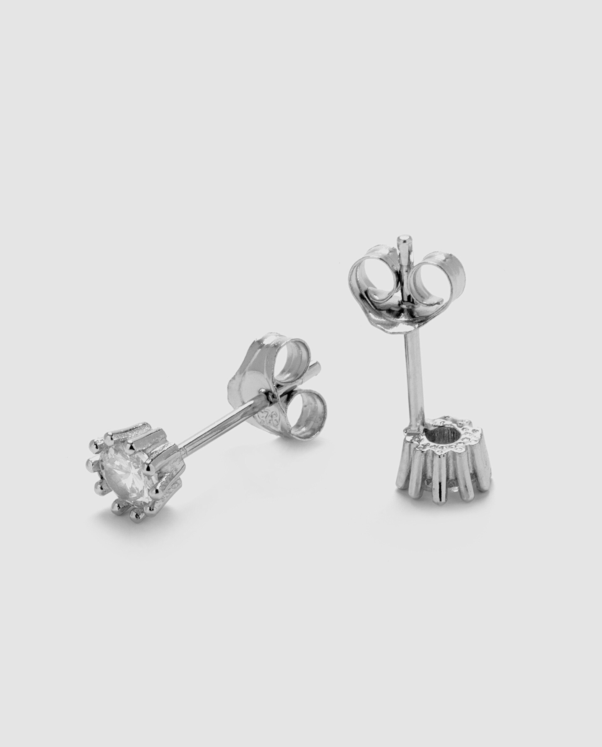 Brincos Momentos para Brilhar de Prata de Lei 925 com Acabamentos em Ródio e Zirconita Brilhante Branco-6