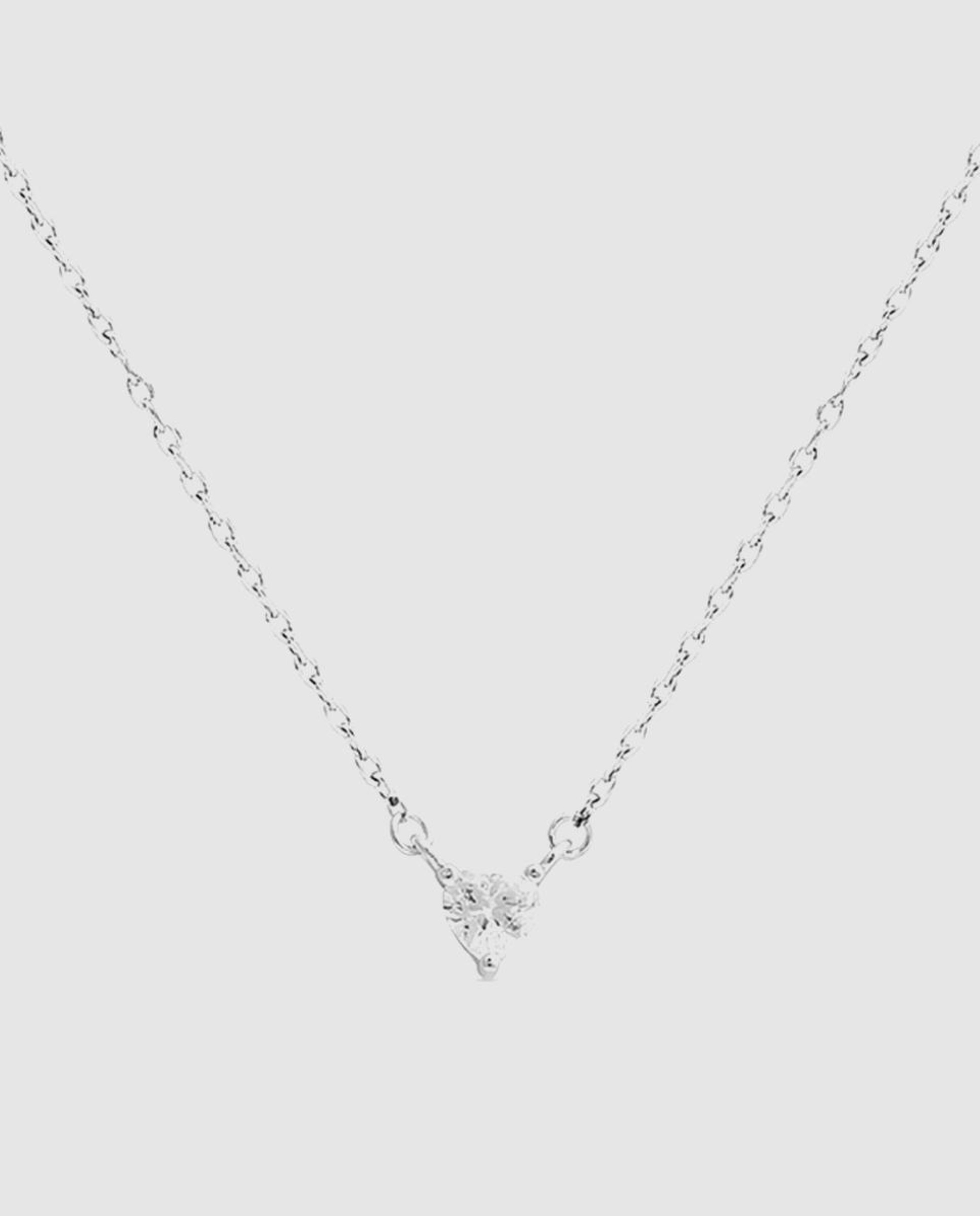 Colar Momentos para Brilhar de Prata de Lei 925 com Acabamento em Ródio e Zirconita Brilhante Branco-1