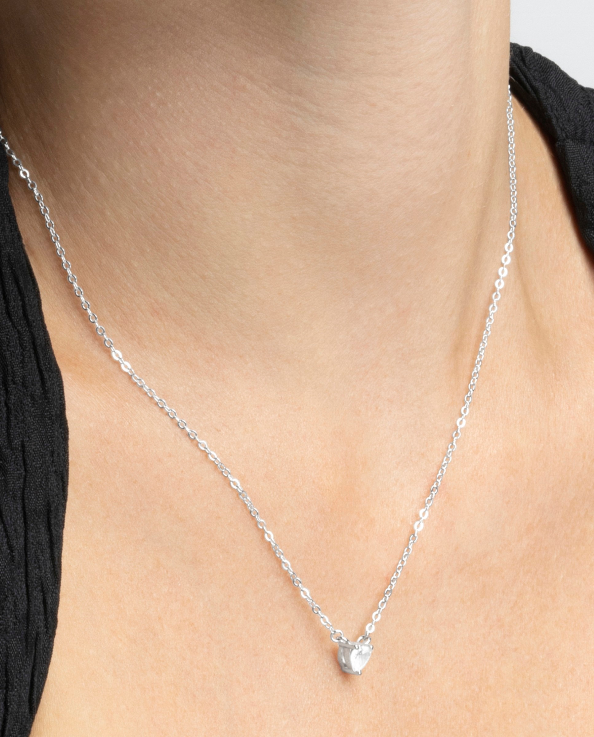 Colar Momentos para Brilhar de Prata de Lei 925 com Acabamento em Ródio e Zirconita Brilhante Branco-3