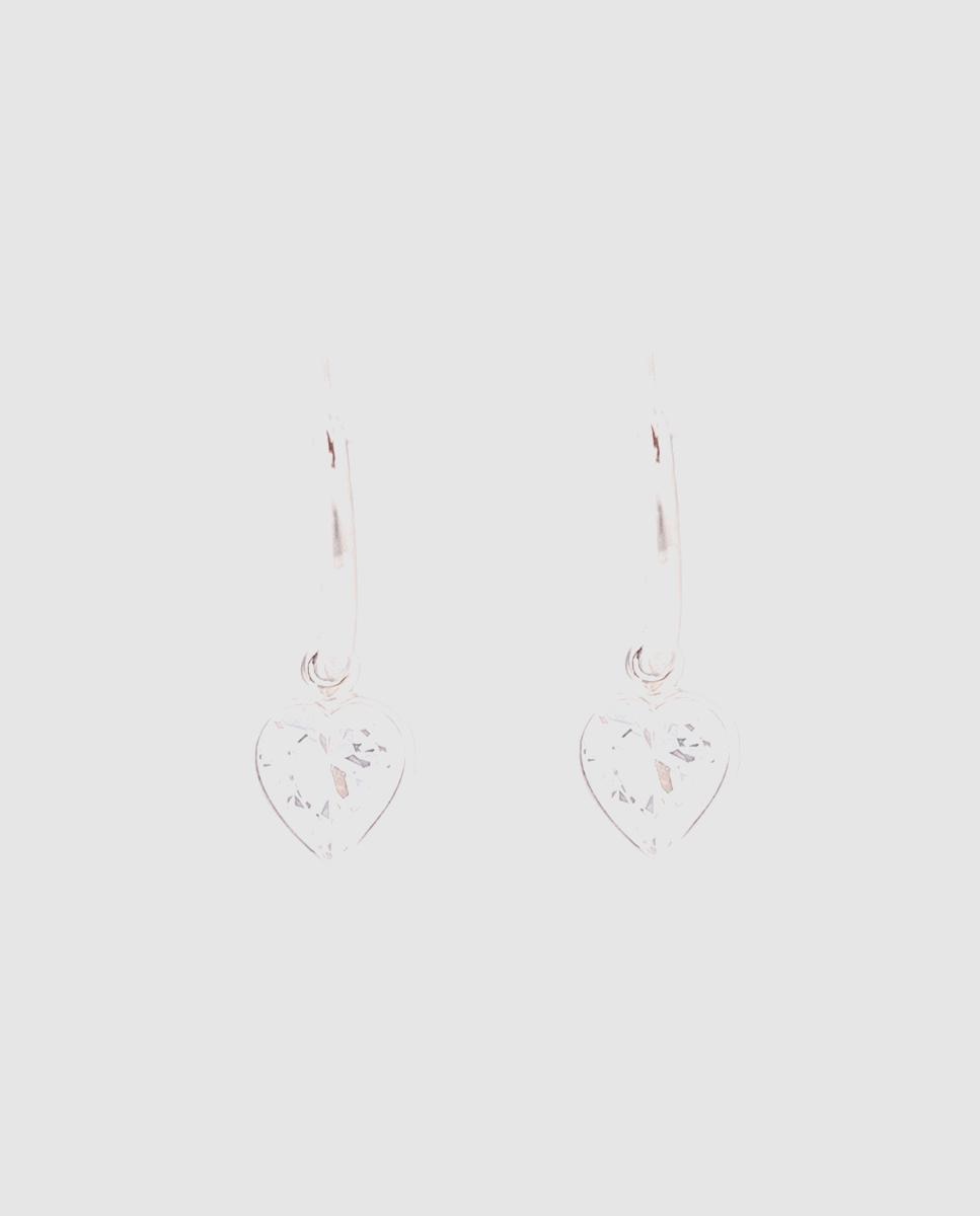 Brincos Essential de Prata de Lei 925 com Acabamento em Ródio e Zirconita Brilhante Prata brilhante / Transparente-1
