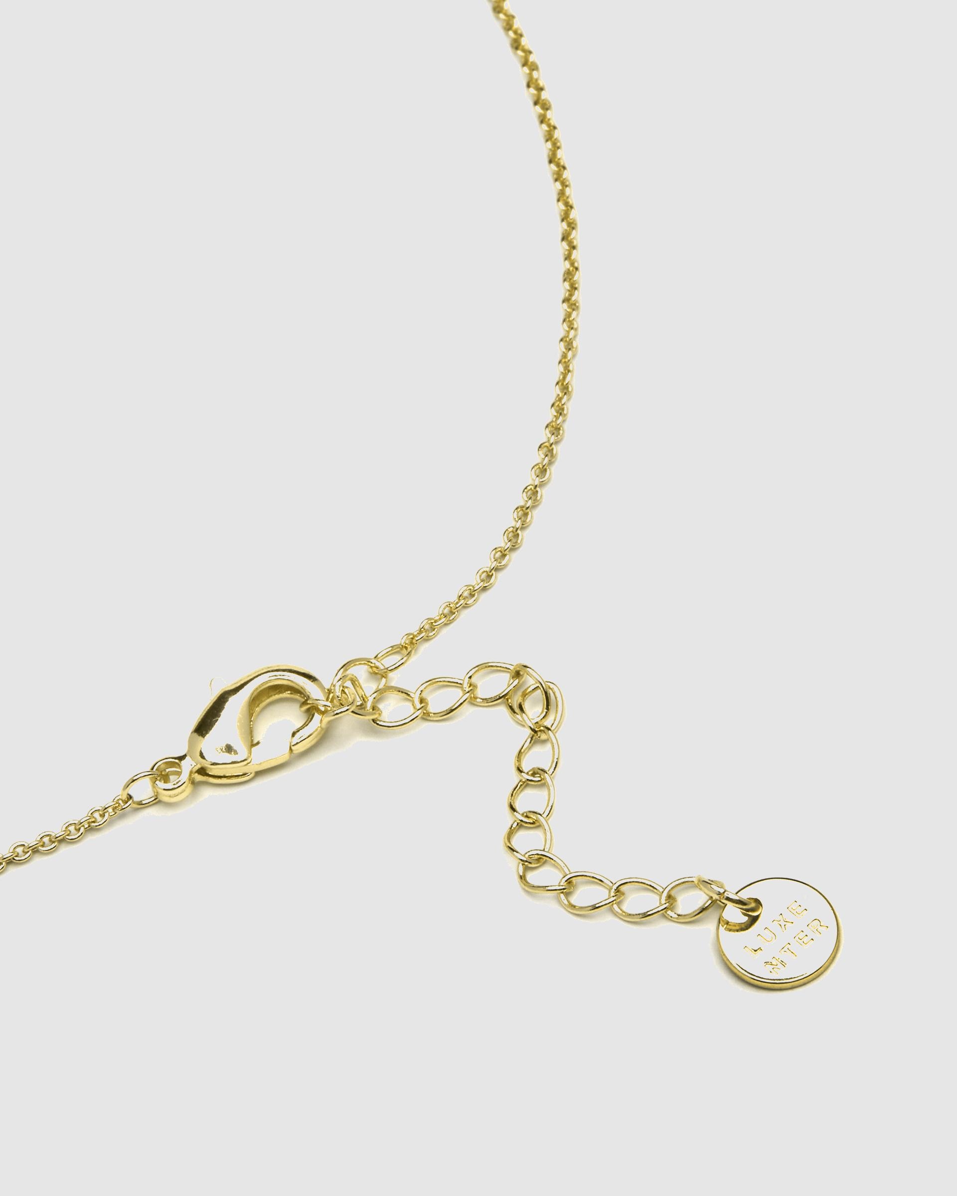 Colar Alphabet de Prata de Lei 925 com Acabamento em Ouro Amarelo de 18 Quilates e Zircónias Multicolor Ouro-5