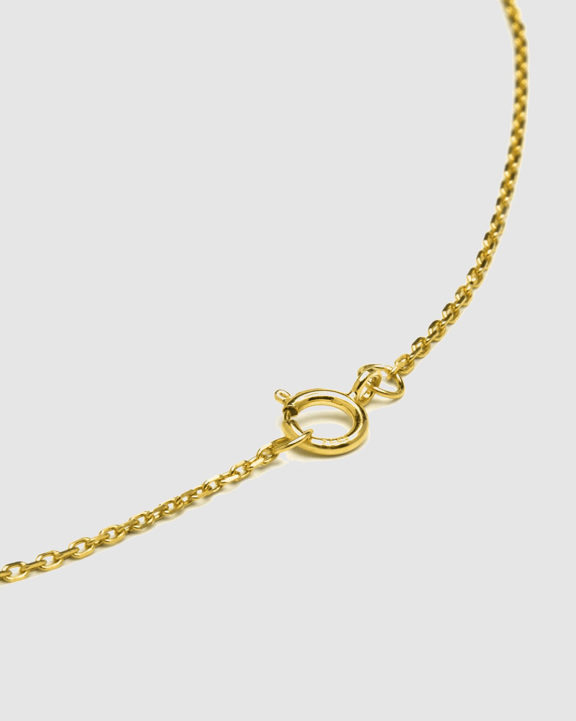 Colar Alphabet de Prata de Lei 925 com Acabamento em Ouro Amarelo de 18 Quilates e Zircónias Multicolor Ouro-5