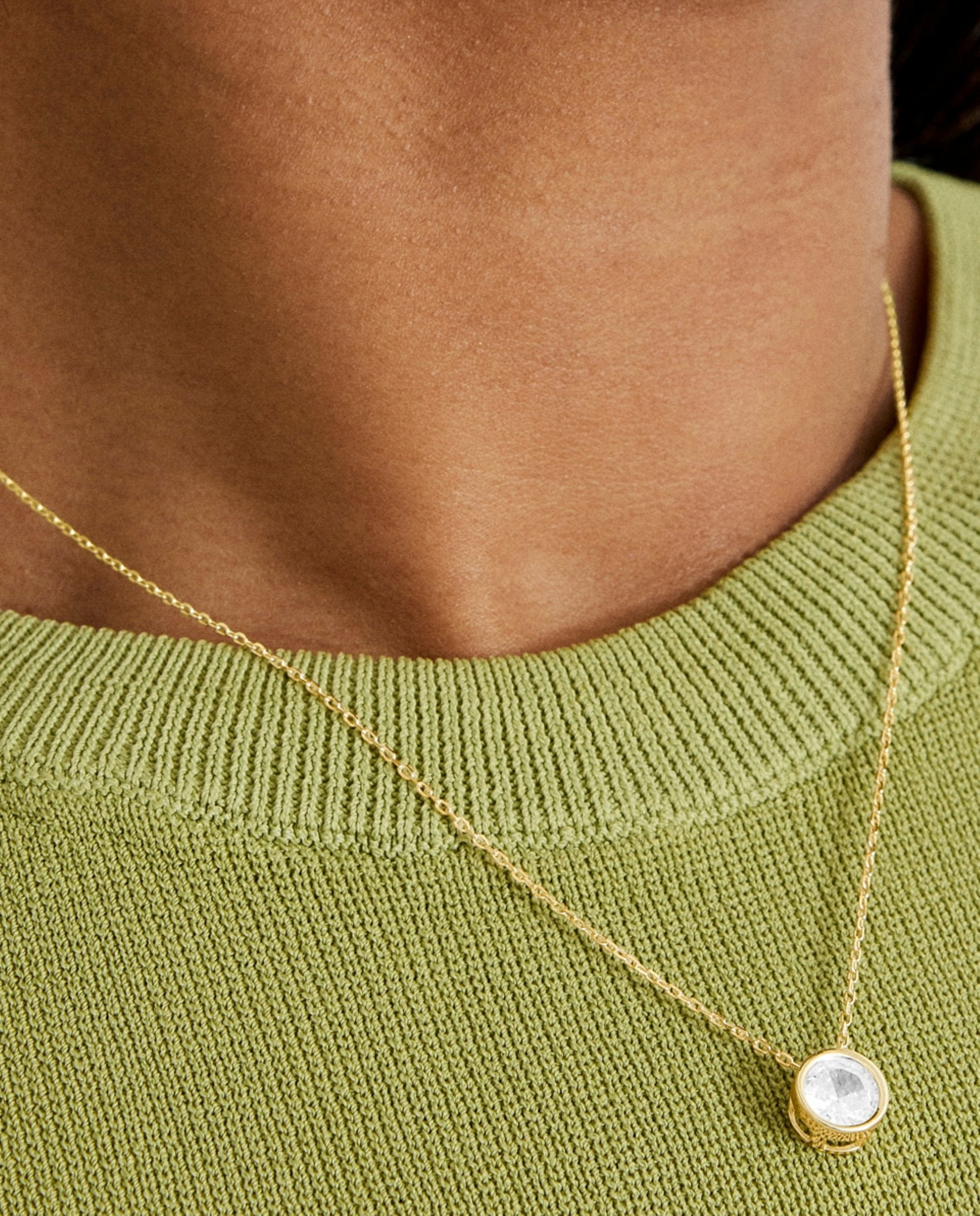 Colar Pide Un Desejo de Prata de Lei 925 com Acabamento em Ouro Amarelo de 18 Quilates e Zirconita Brilhante Branco-3