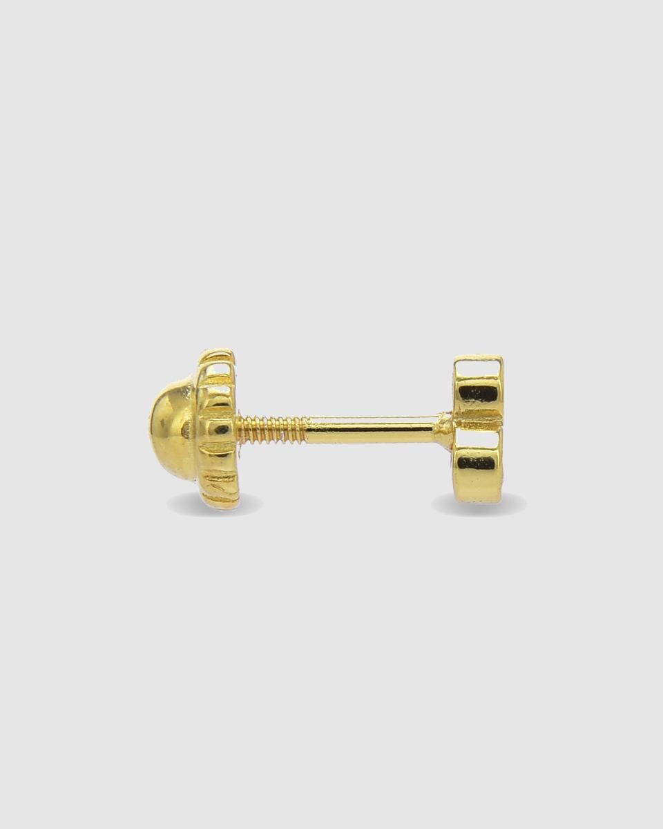Piercing Personalizável de Prata de Lei 925 com Acabamento em Ouro Amarelo de 18 Quilates e Zirconita Brilhante Ouro-5