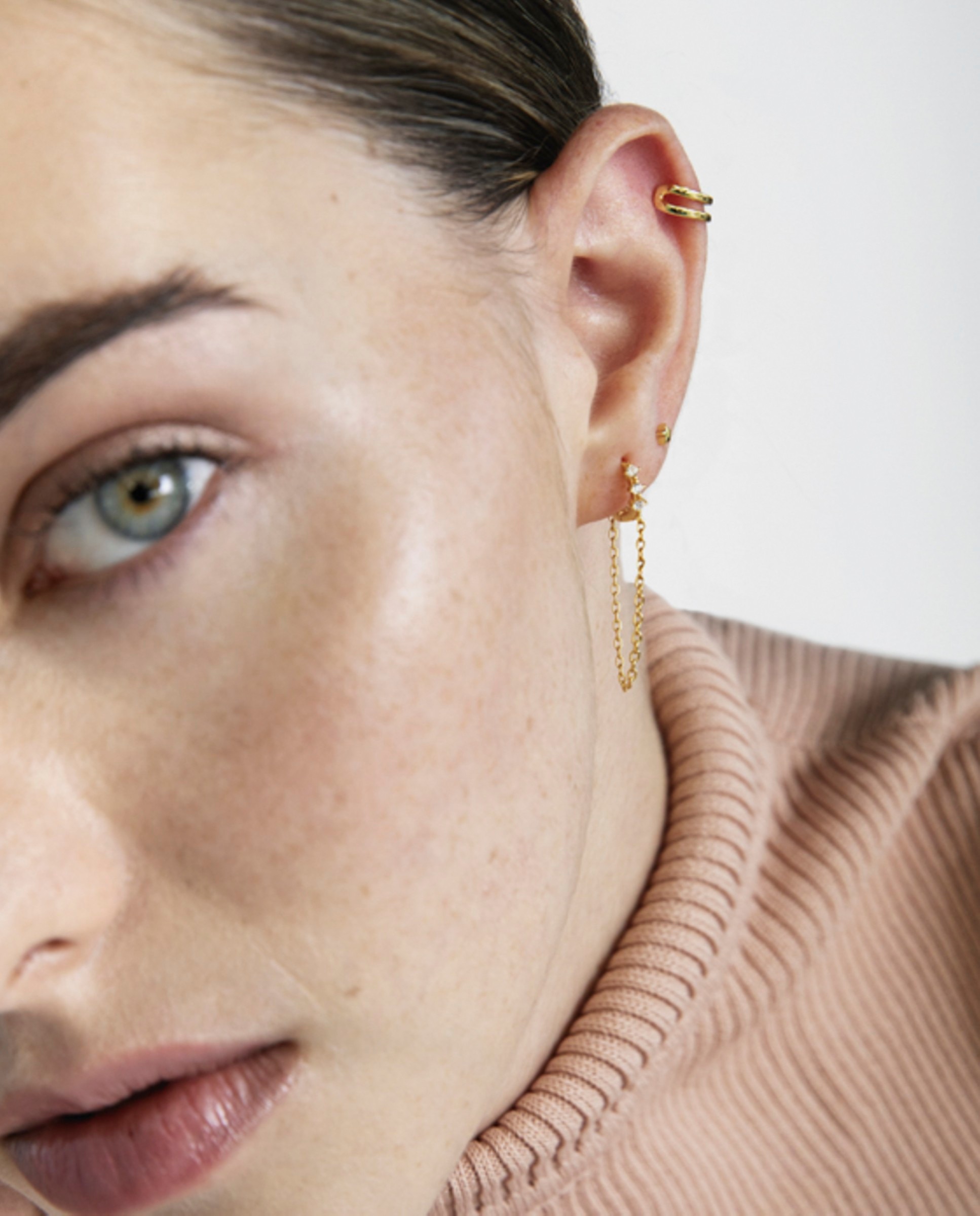 Piercing Personalizável de Prata de Lei 925 com Acabamento em Ouro de 18 Quilates Amarelo-2