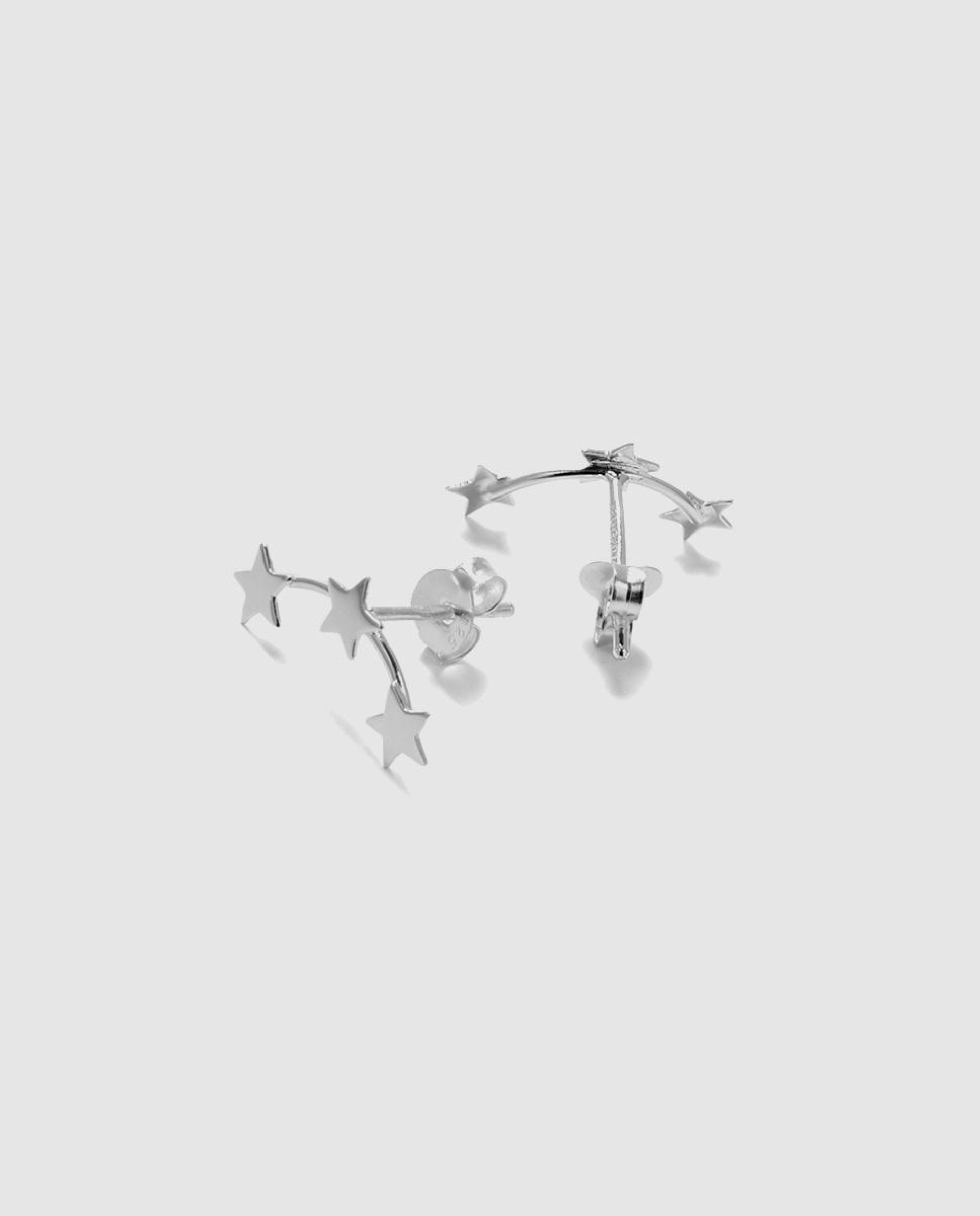 Brincos Essential de Prata de Lei 925 Acabados em Ródio Cinzento-4