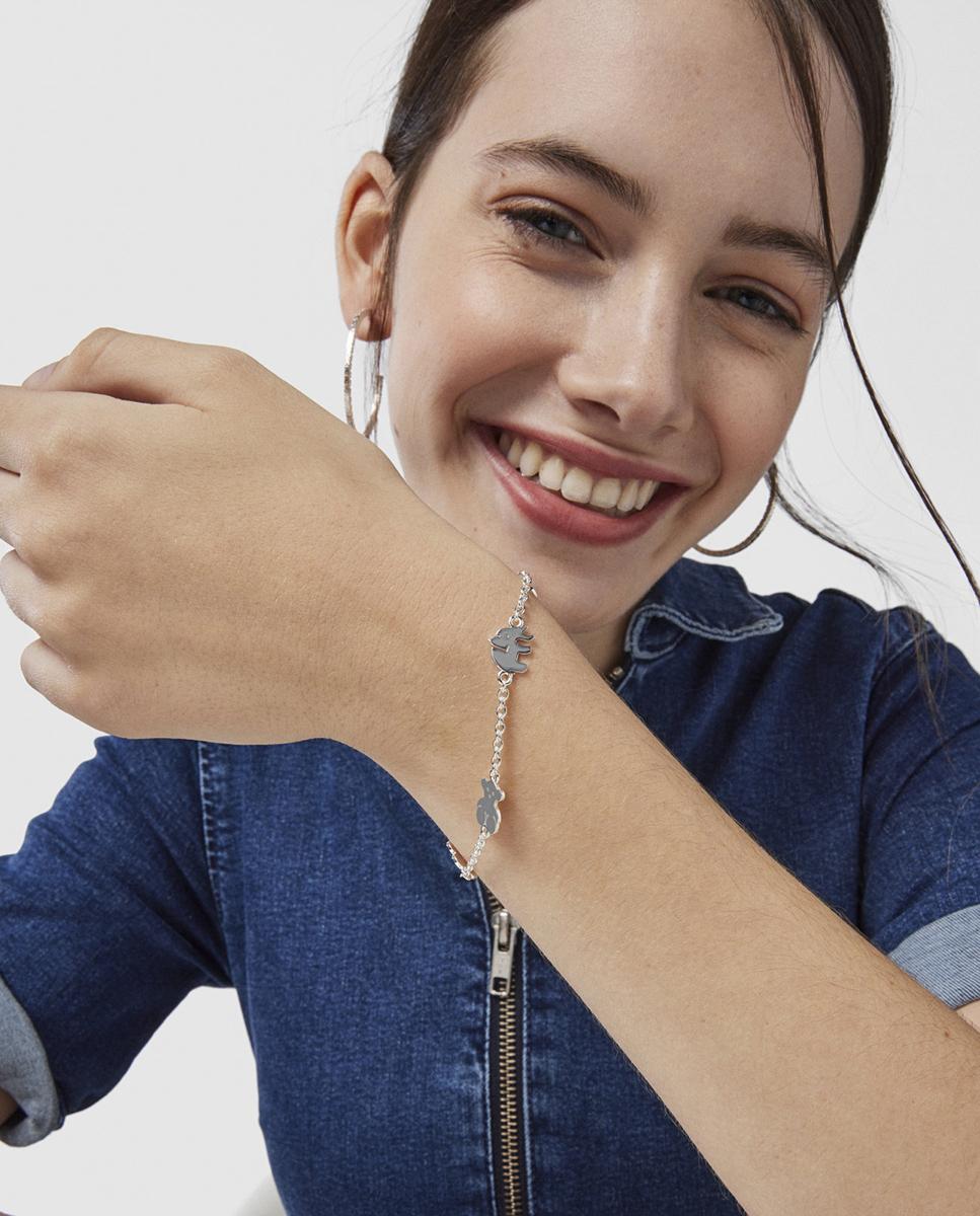 Pulseira de Corrente Animalandia em Prateado e Motivos Prateado-4