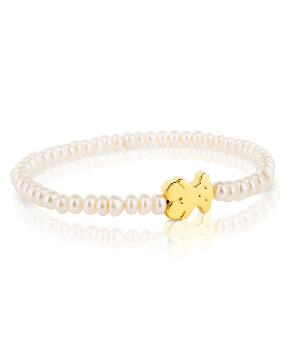 Pulseira Sweet Dolls em Ouro Amarelo e Pérolas Branco-1