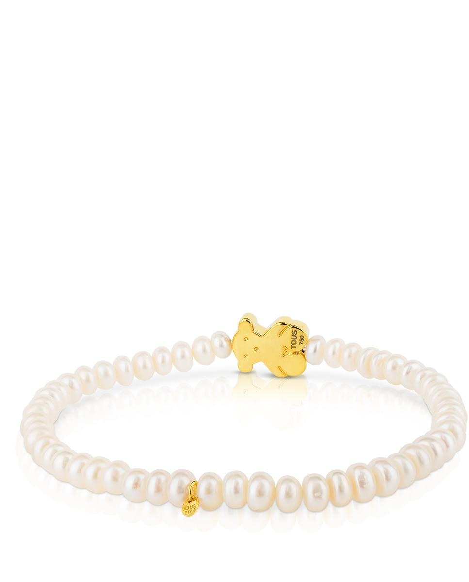 Pulseira Sweet Dolls em Ouro Amarelo e Pérolas Branco-2