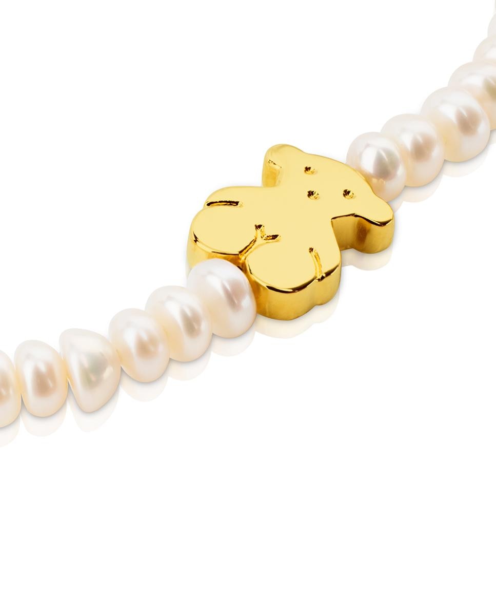 Pulseira Sweet Dolls em Ouro Amarelo e Pérolas Branco-3
