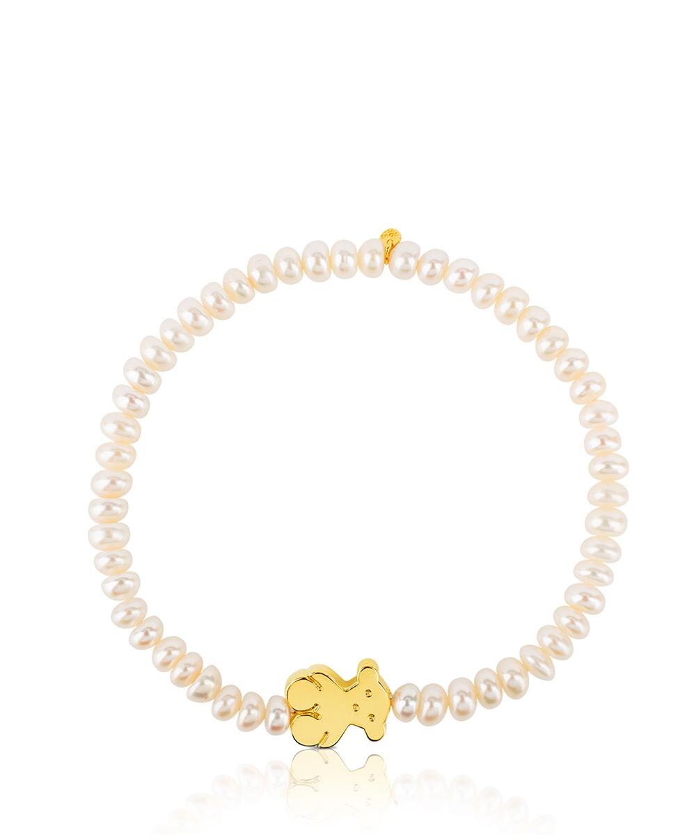 Pulseira Sweet Dolls em Ouro Amarelo e Pérolas Branco-4