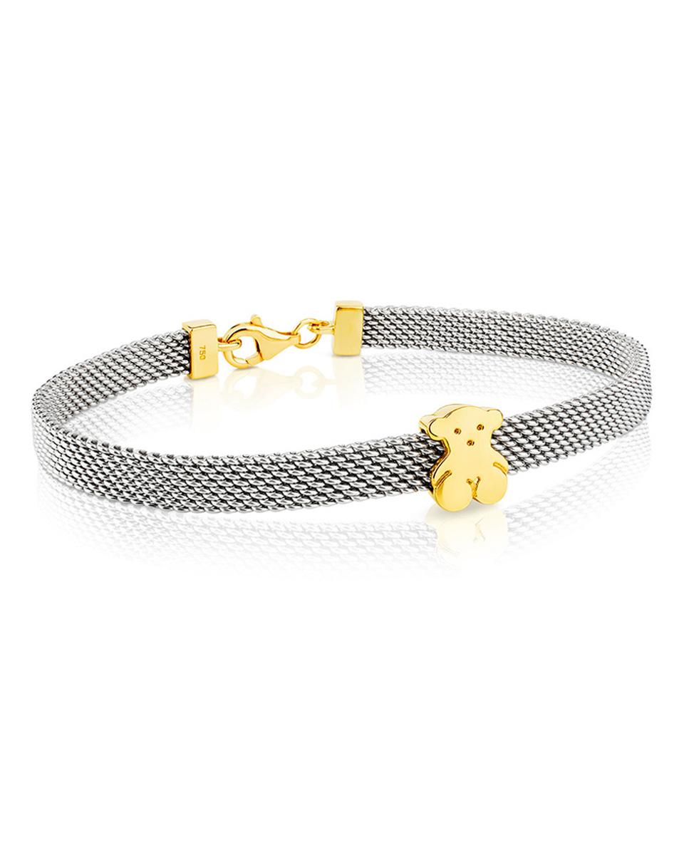Pulseira de Corrente em Ouro Amarelo e Aço Multicolor-1