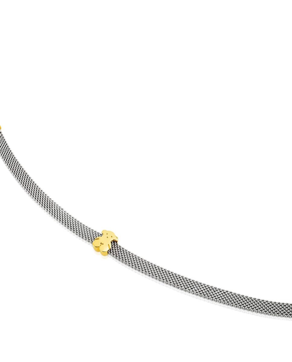 Pulseira de Corrente em Ouro Amarelo e Aço Multicolor-3