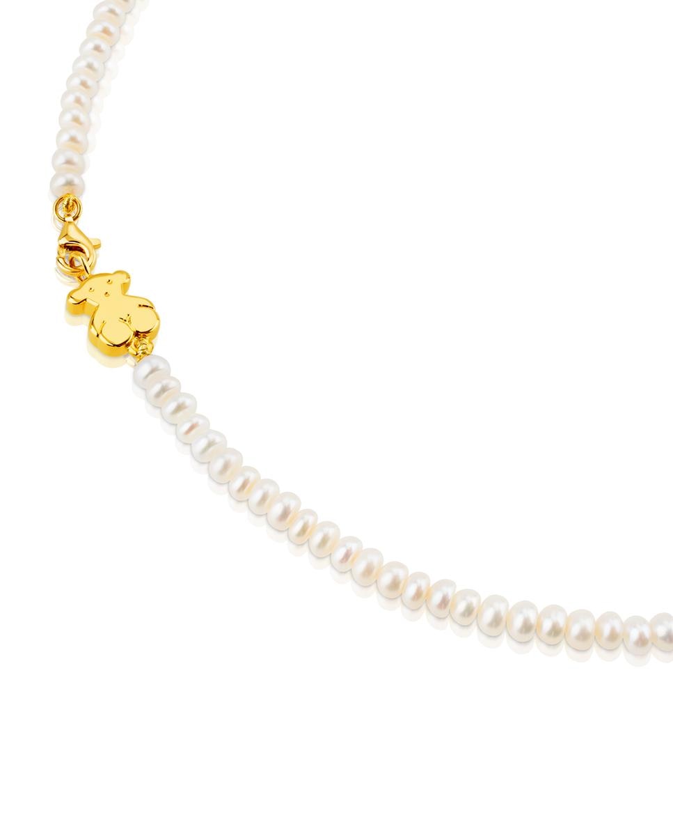 Colar Sweet Dolls em Ouro Amarelo e Pérolas Branco-3