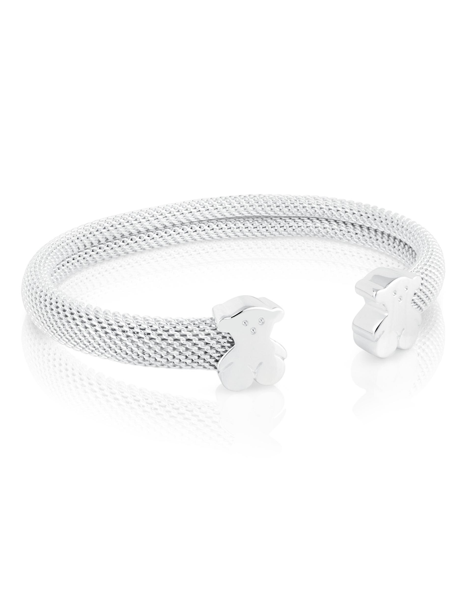 Pulseira de Corrente de Prata Prateado-1