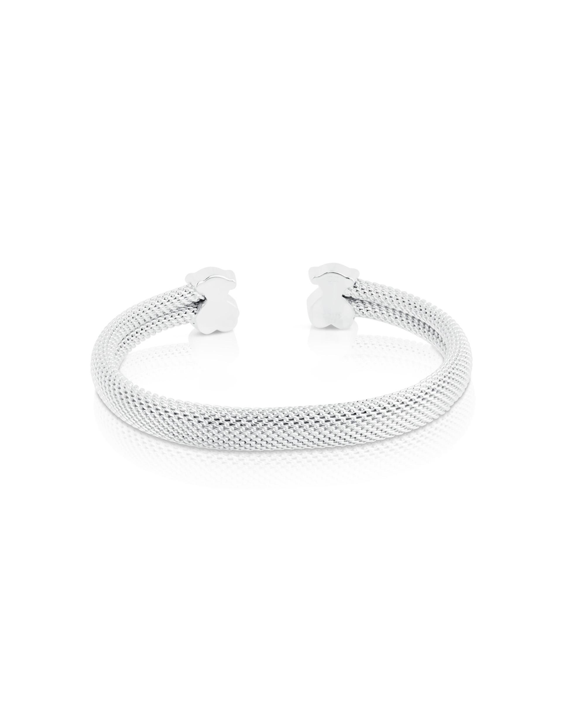 Pulseira de Corrente de Prata Prateado-2