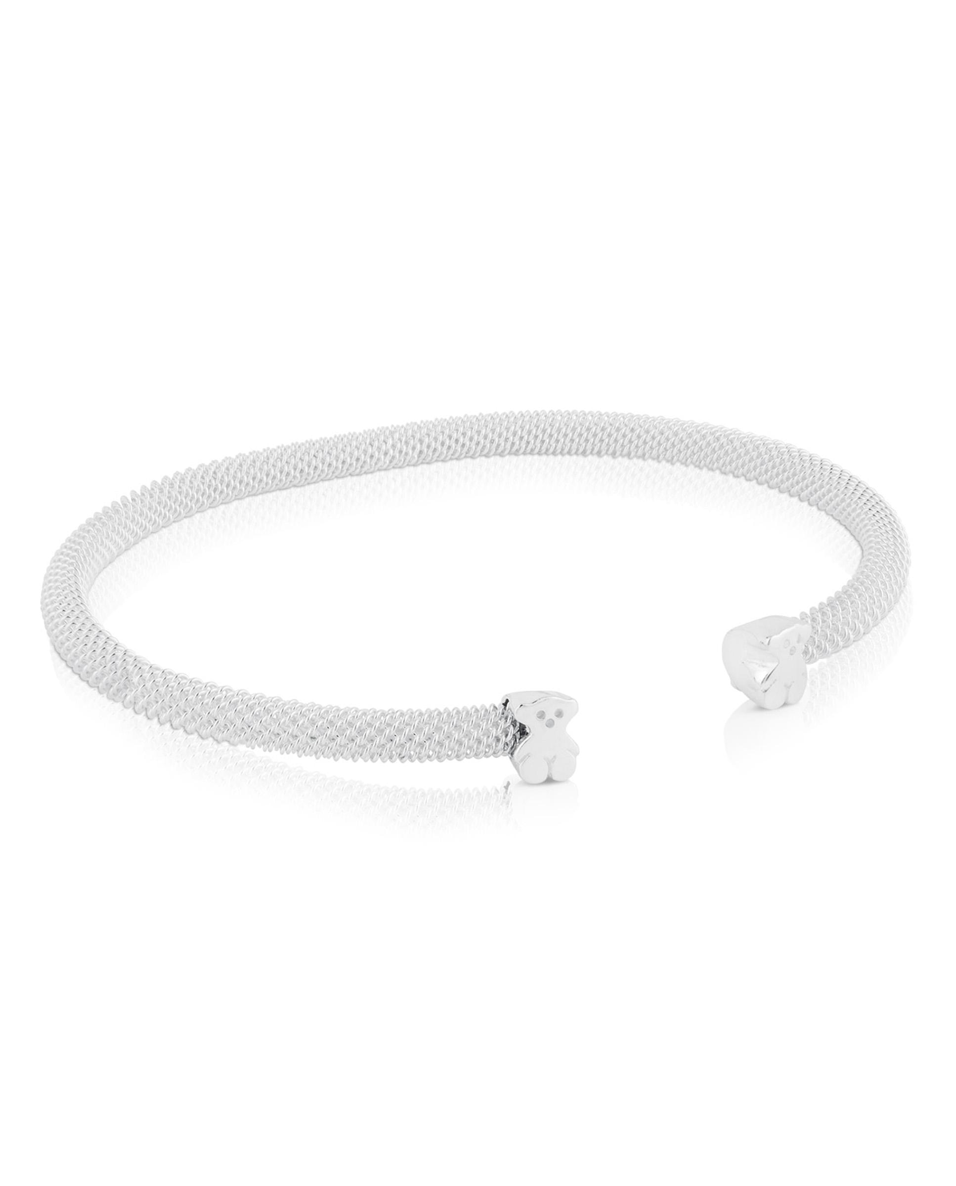 Pulseira Rígida em Prata Prateado-1