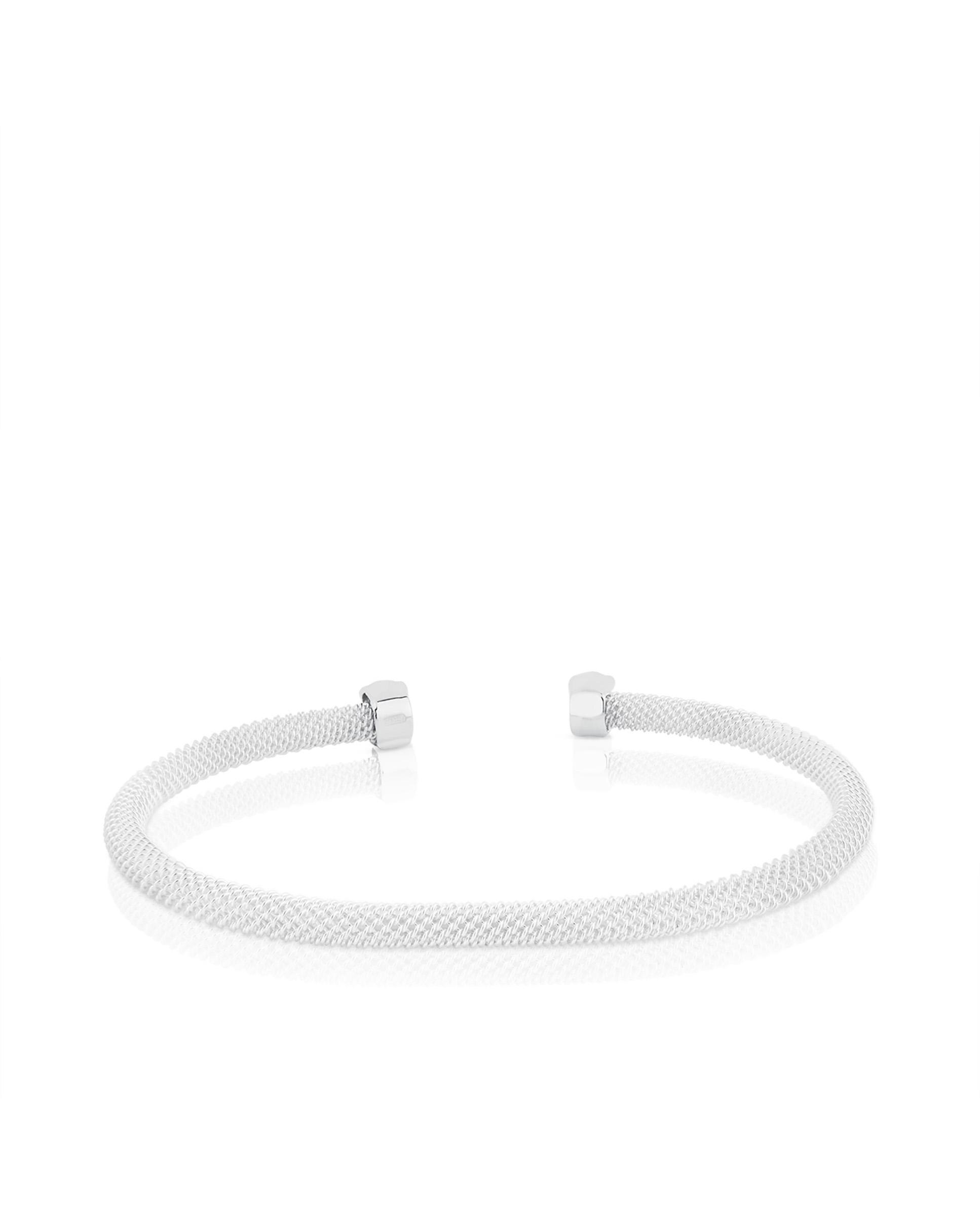 Pulseira Rígida em Prata Prateado-2