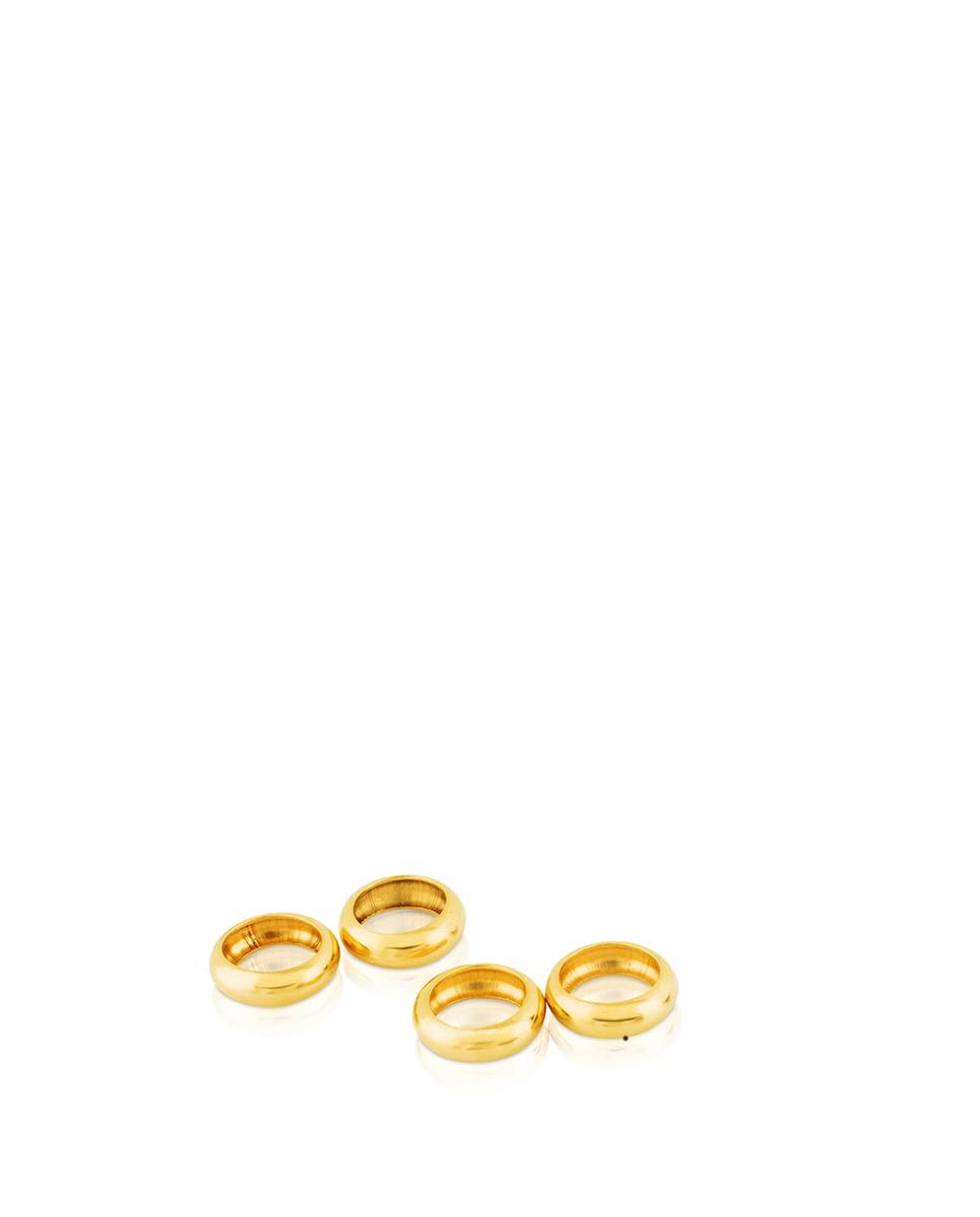 Set de Quatro Anéis Hold para Pendentes em Ouro Amarelo Dourado-3