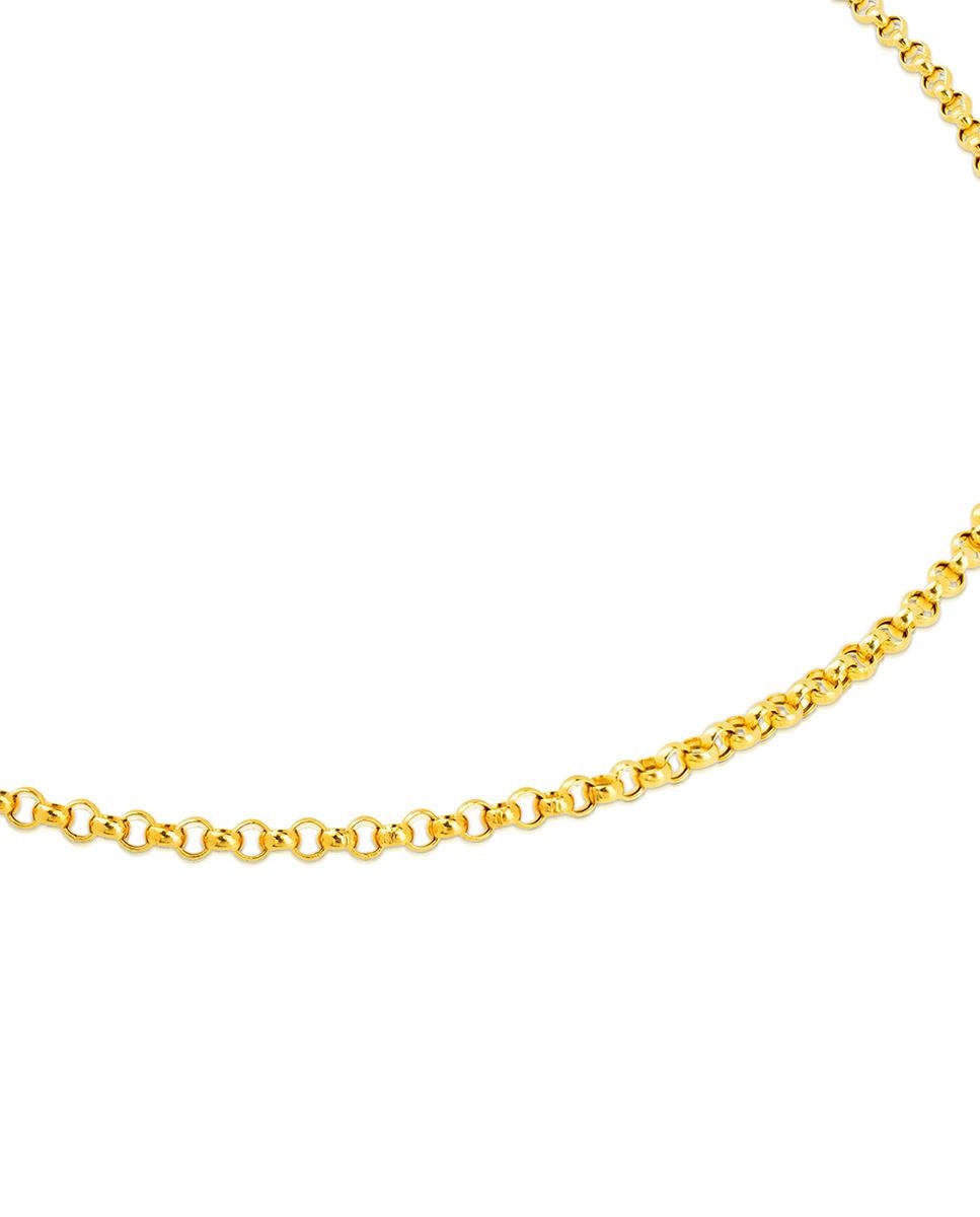 Corrente Rolo em Ouro Amarelo Dourado-2