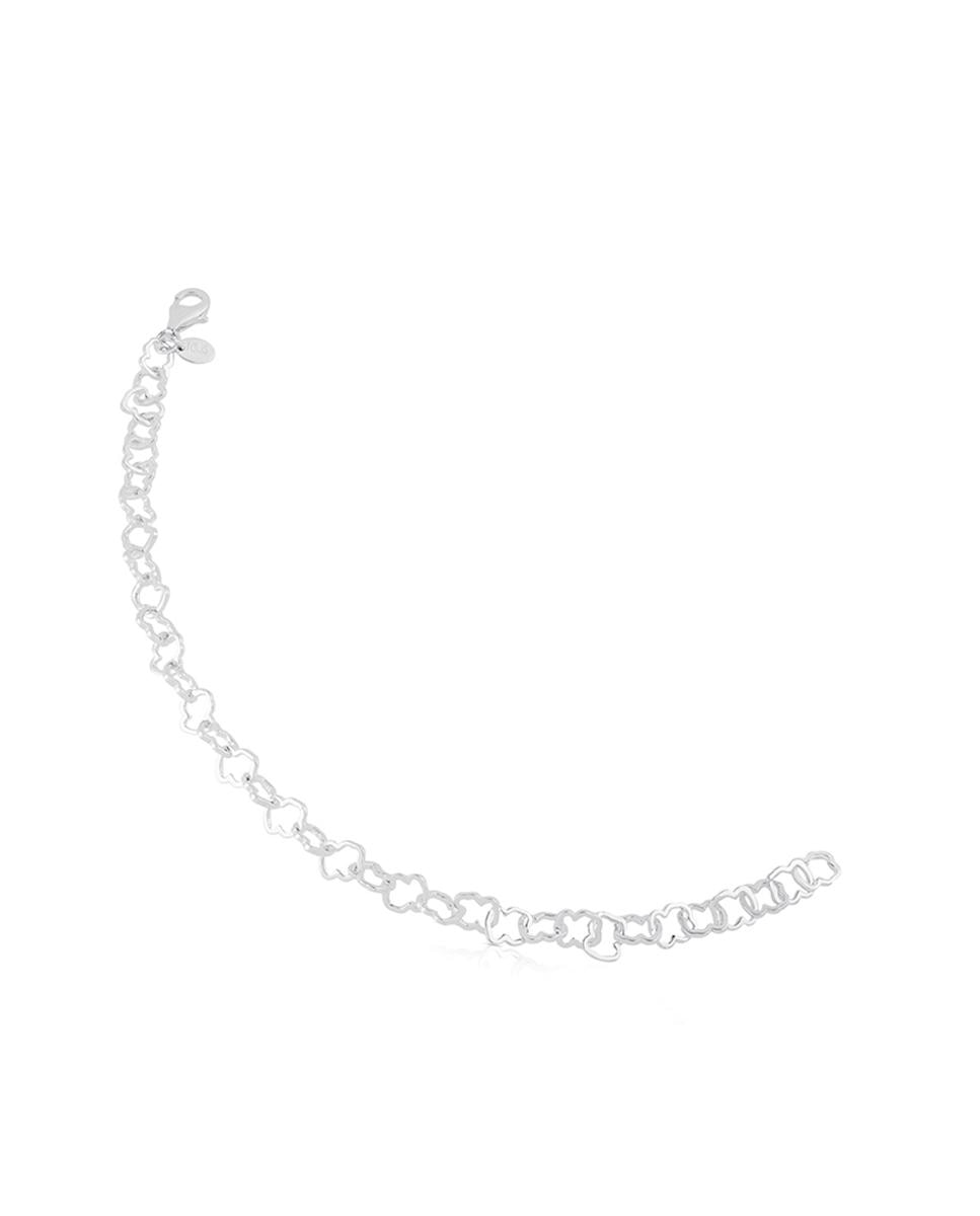 Pulseira de Corrente Carrusel em Prata de Primeira Lei Prateado-1