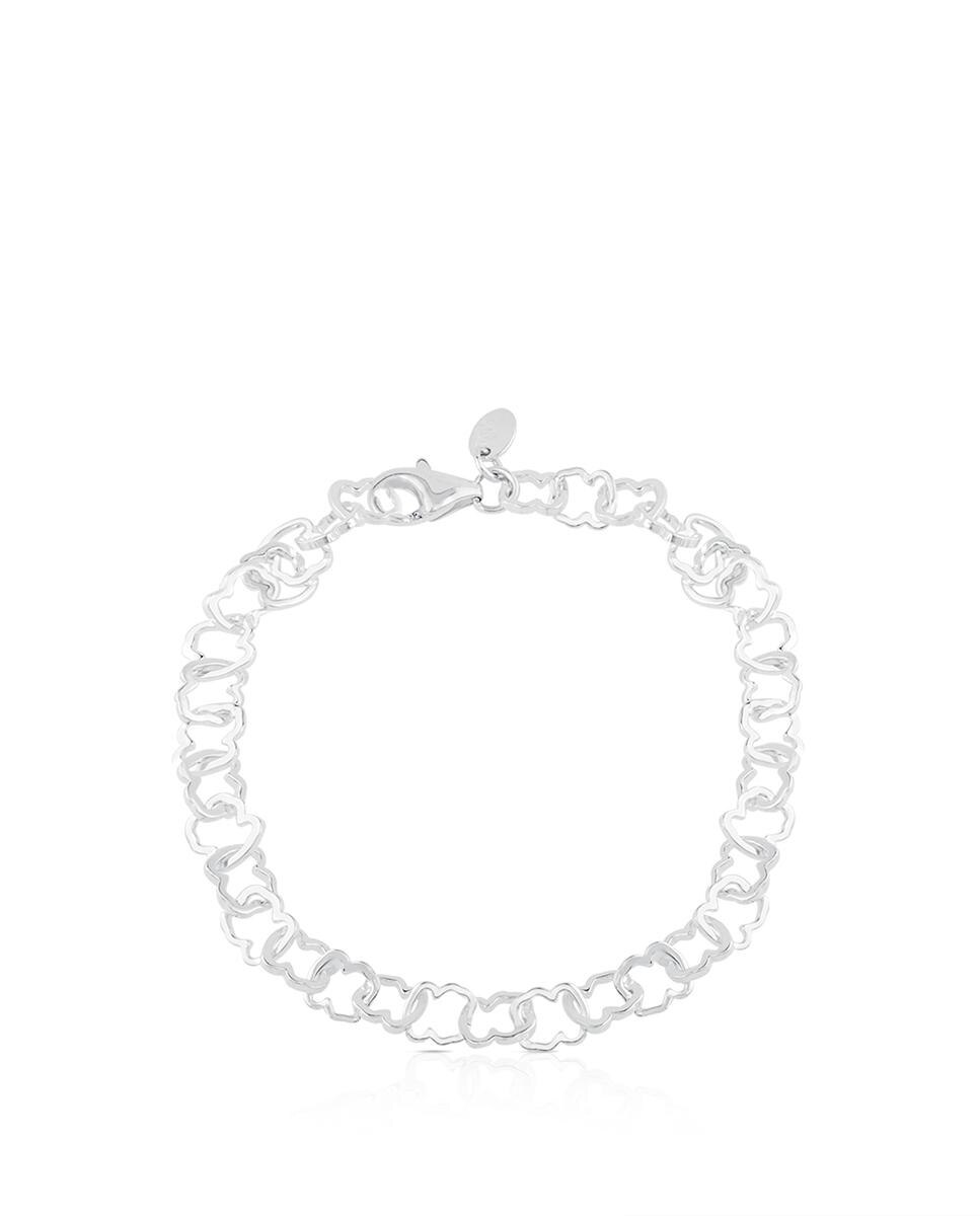 Pulseira de Corrente Carrusel em Prata de Primeira Lei Prateado-3