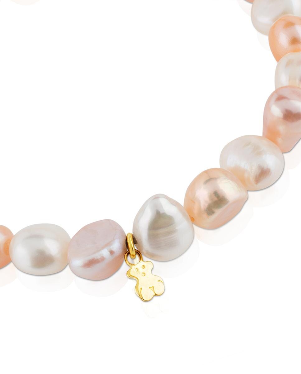 Pulseira de Corrente Pearls em Ouro Amarelo e Pérolas Barrocas Multicolor Multicolor-2