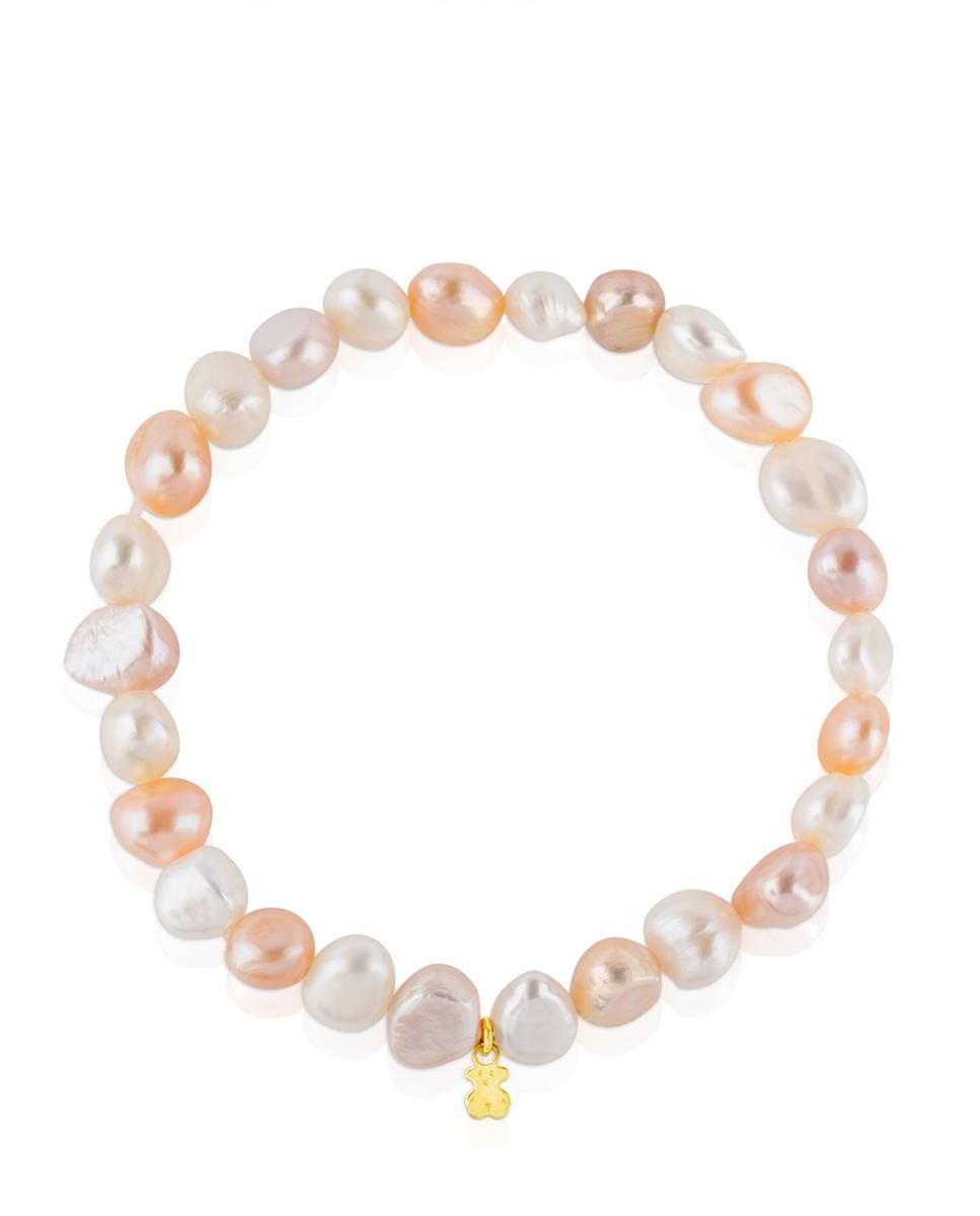 Pulseira de Corrente Pearls em Ouro Amarelo e Pérolas Barrocas Multicolor Multicolor-3