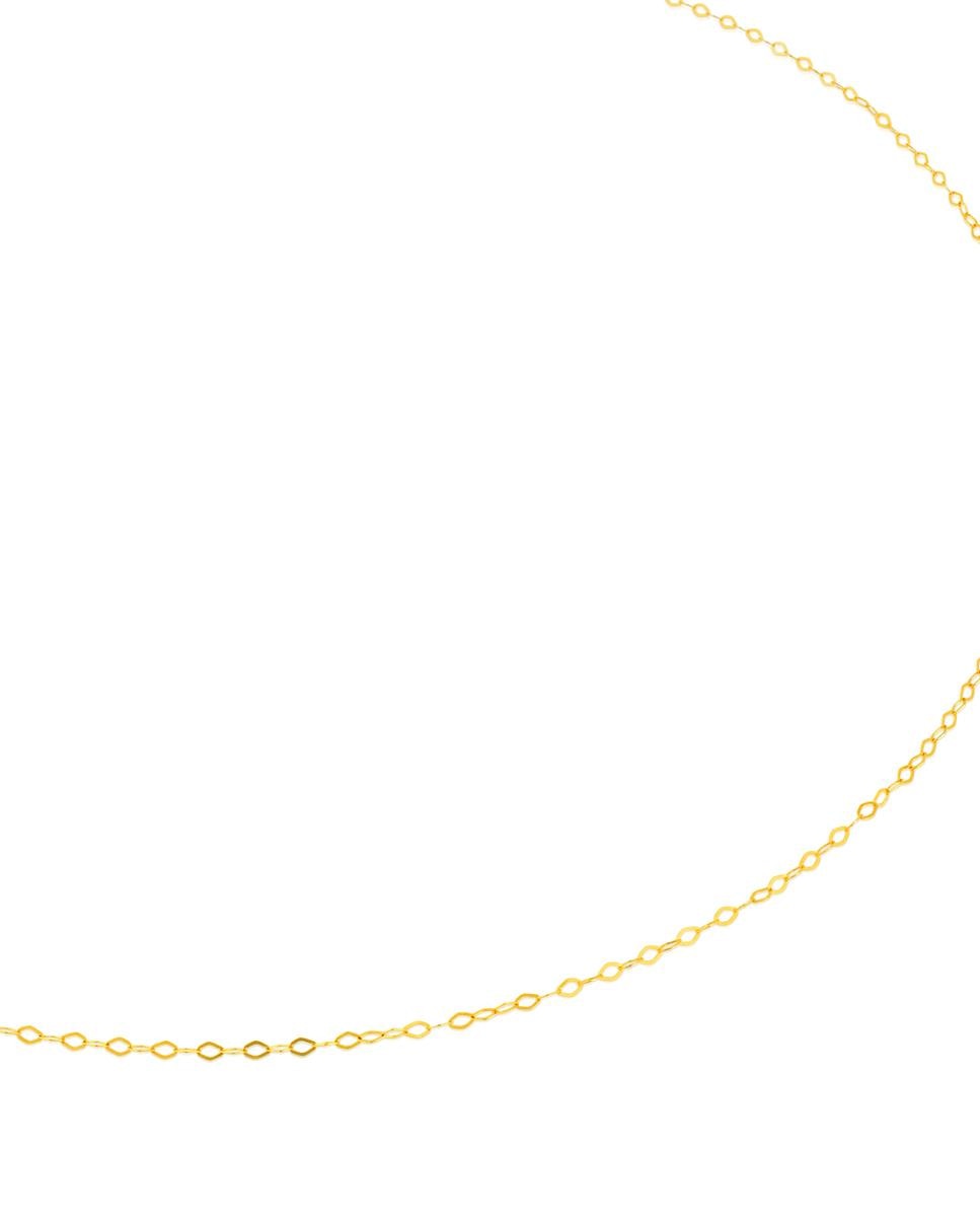 Corrente Chain em Ouro Amarelo com Argolas Ovais Dourado-2
