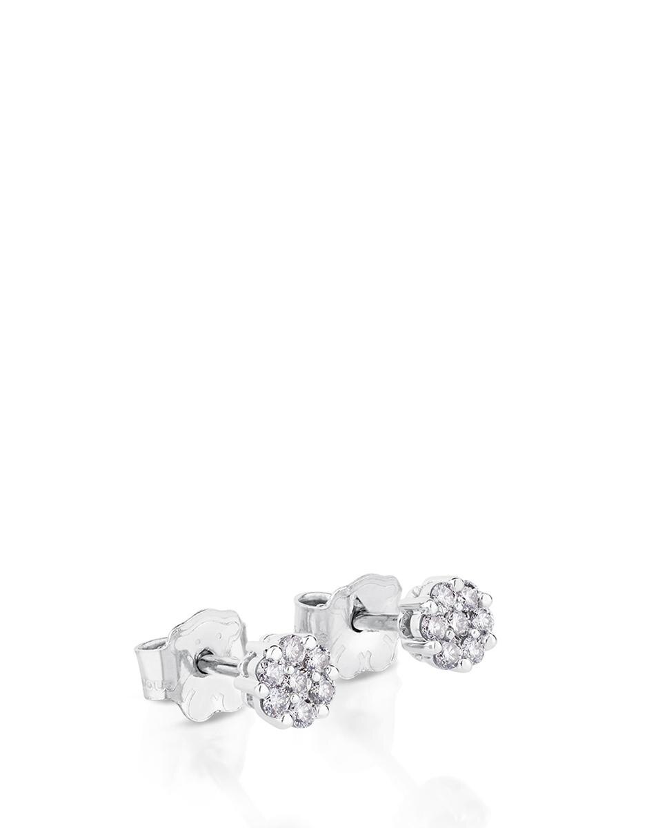 Brincos Diamonds em Ouro Branco e Diamantes Branco-4