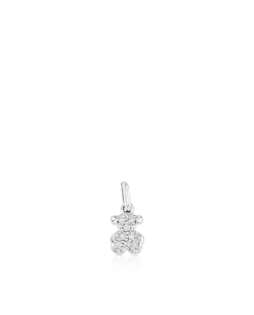 Pendente Bear em Ouro Branco e Diamantes Branco-1