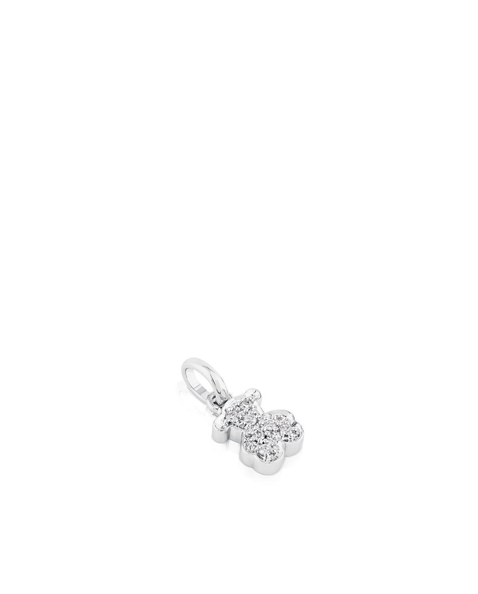 Pendente Bear em Ouro Branco e Diamantes Branco-4