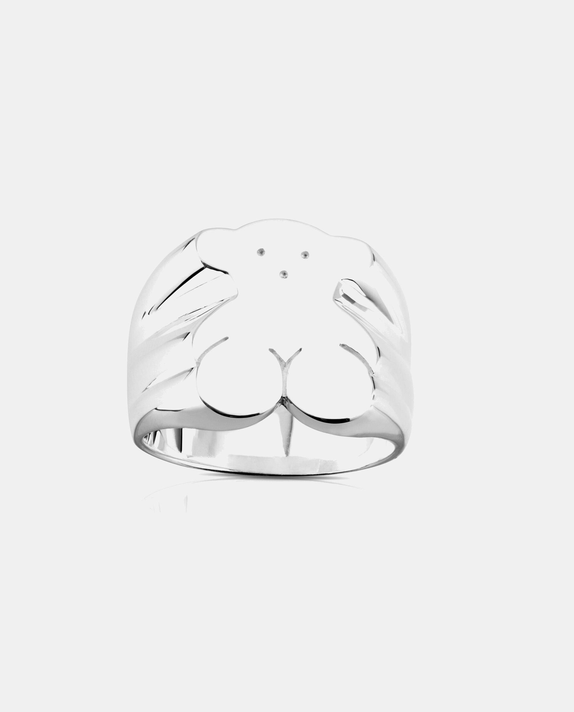 Anel de Prata Sweet Dolls com Urso Prateado-2
