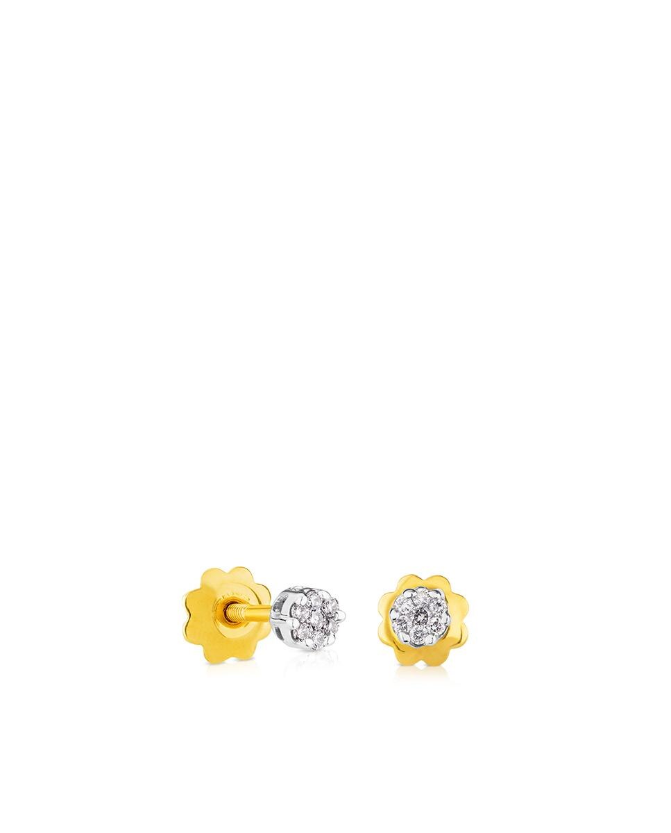 Brincos Diamonds em Ouro Branco e Diamantes Branco-1