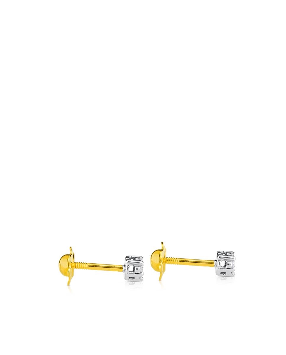 Brincos Diamonds em Ouro Branco e Diamantes Branco-2
