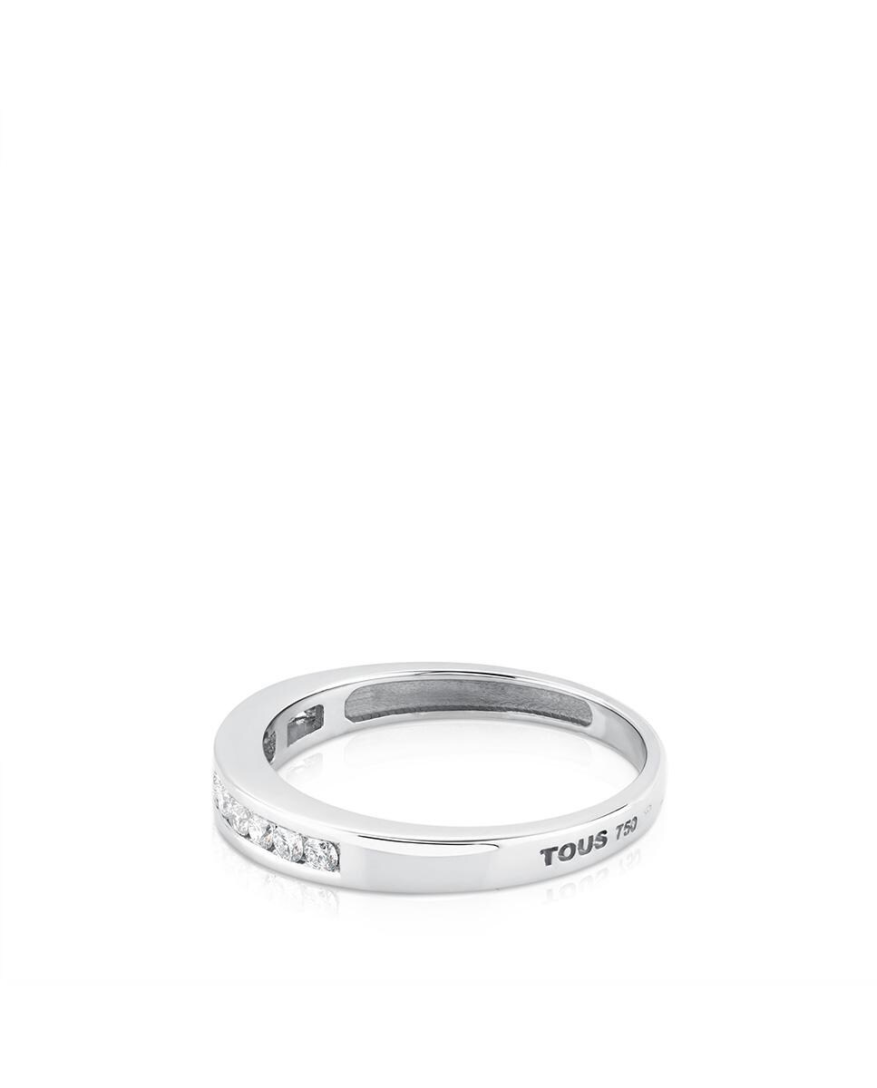 Anel Diamonds em Ouro Branco e Diamantes Prata-1