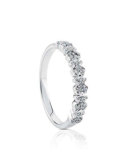 Imagem 0 de Aliança Fancy em Ouro Branco e Diamantes