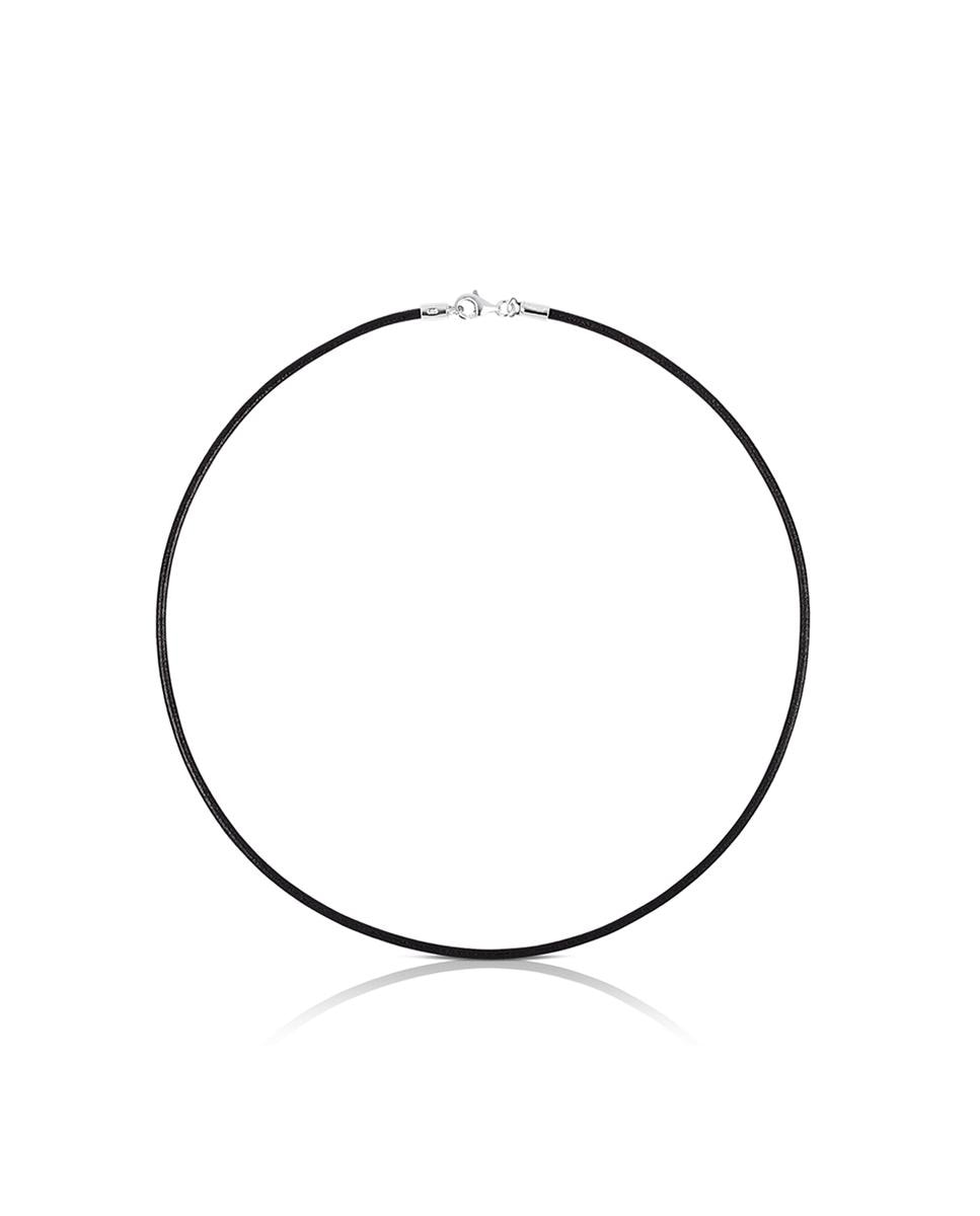 Colar Choker de Couro em Preto Preto-1