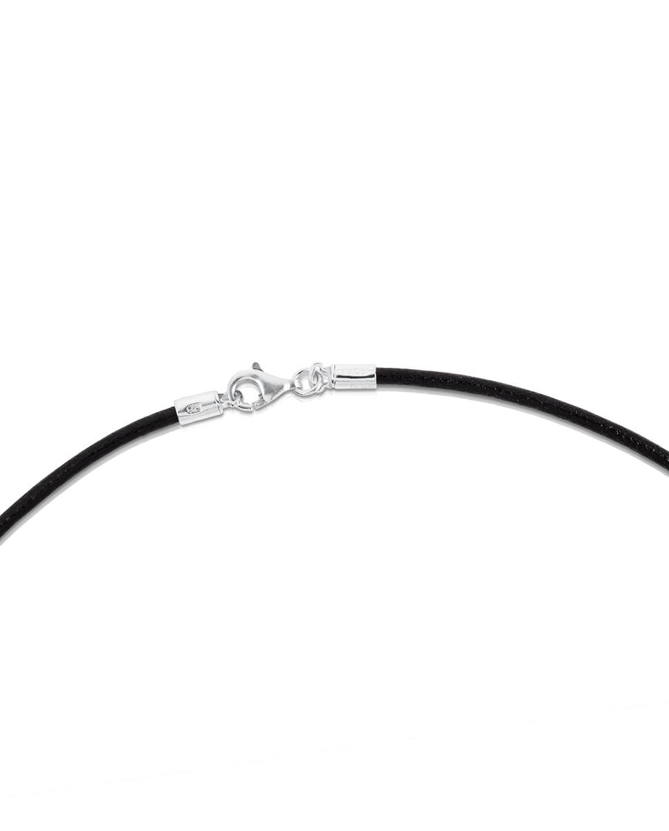 Colar Choker de Couro em Preto Preto-3